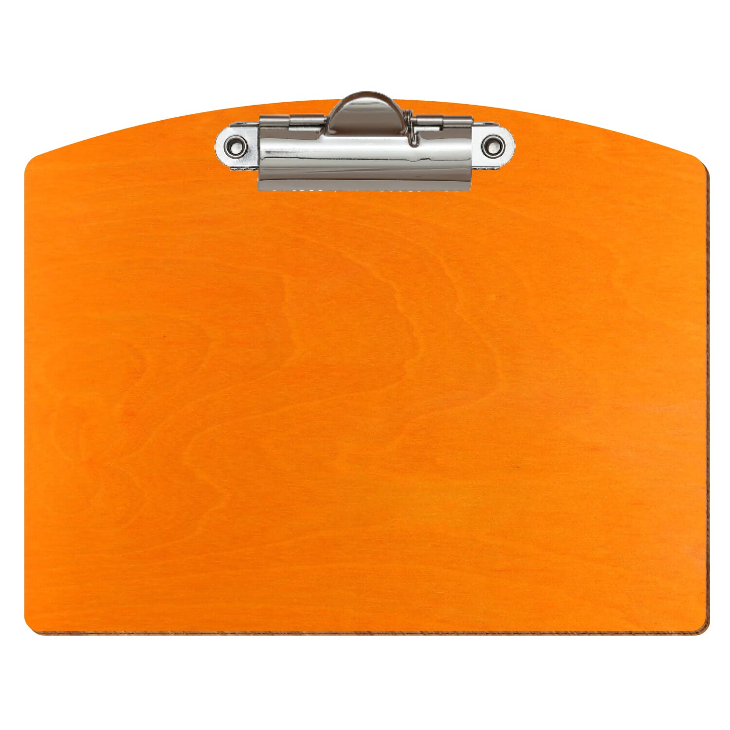 Klemmbrett Segmentform Orange A6 querkant Zahnklemme silber