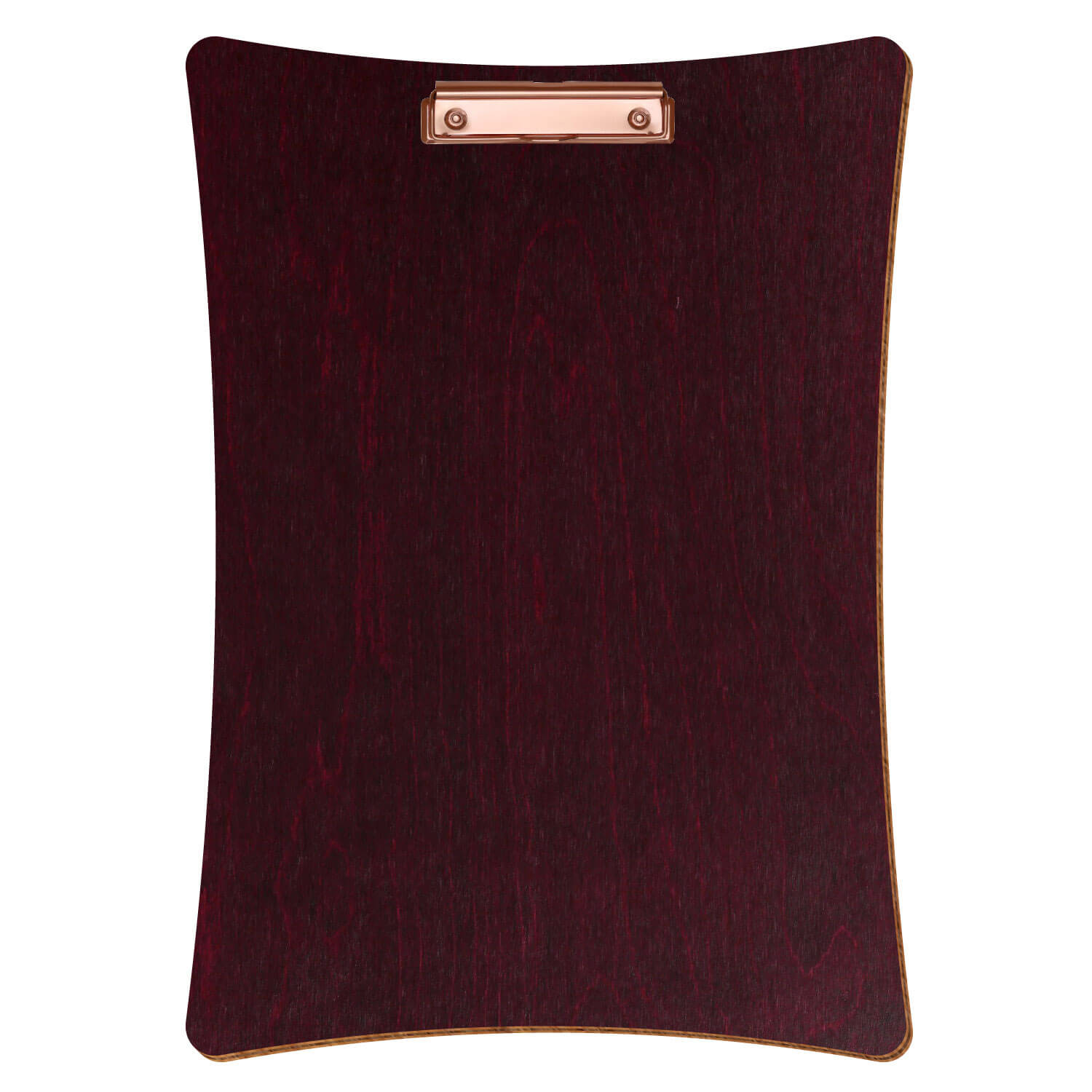 Bütic Holz-Klemmbrett konkav -violett- A3 hochkant mit roségoldener Bügelklemme