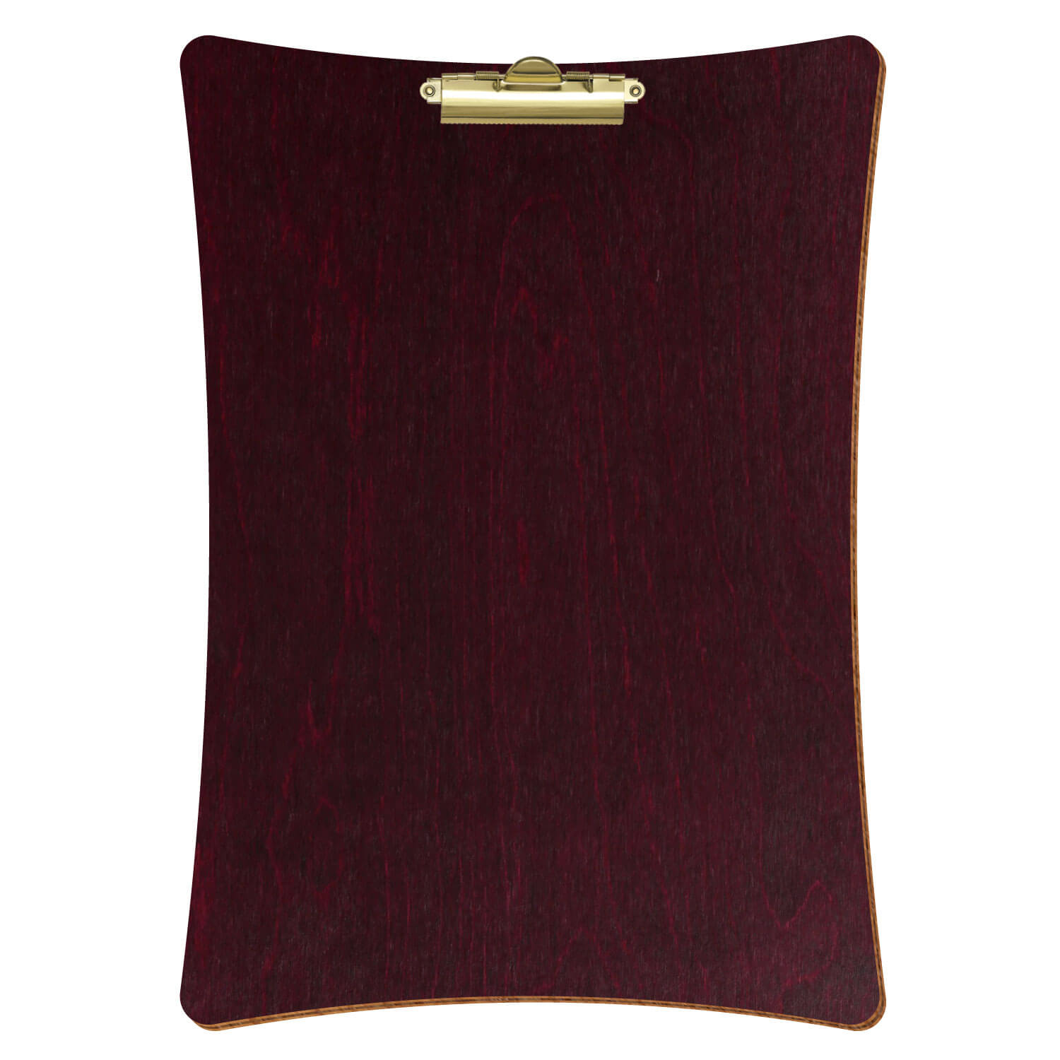 Bütic Holz-Klemmbrett konkav -violett- A3 hochkant mit goldener Zahnklemme