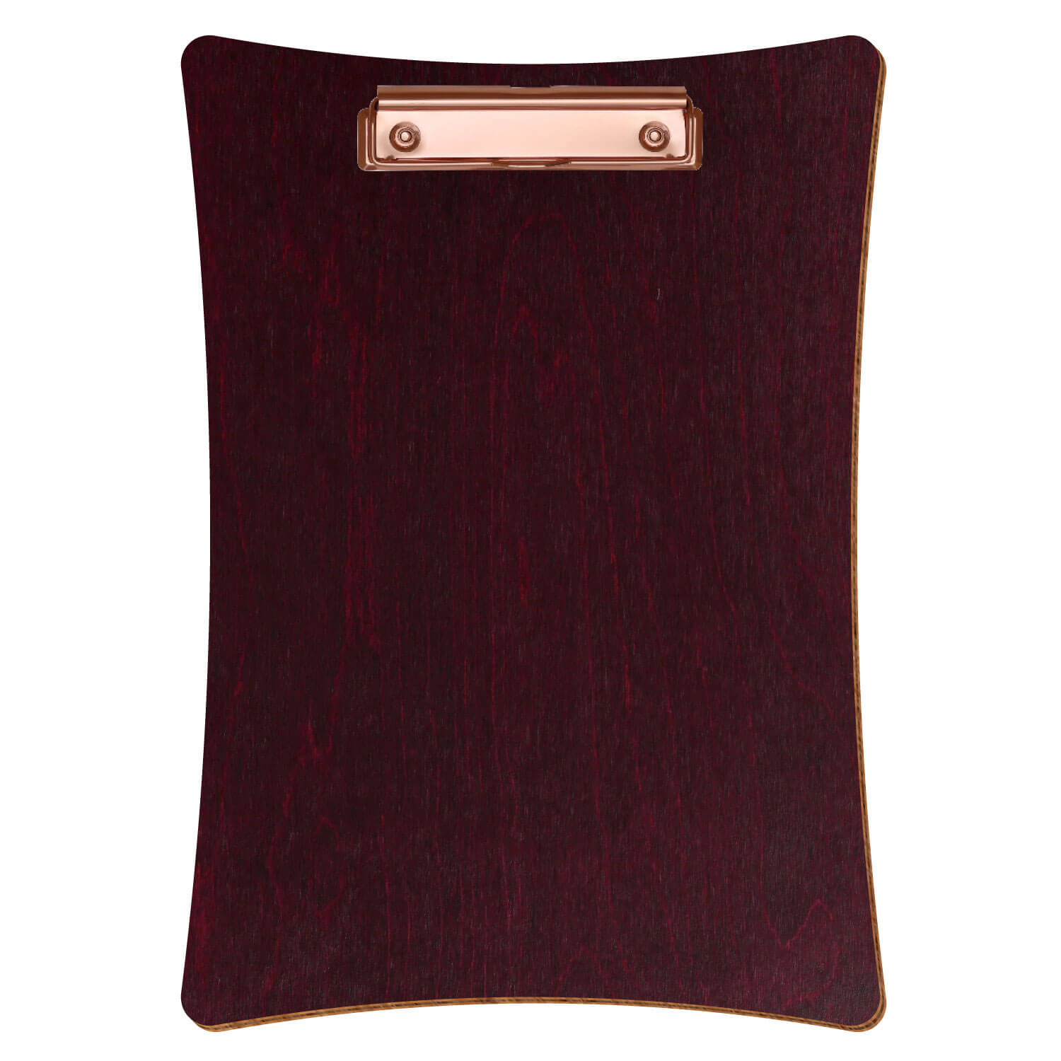 Bütic Holz-Klemmbrett konkav -violett- A4 hochkant mit roségoldener Bügelklemme