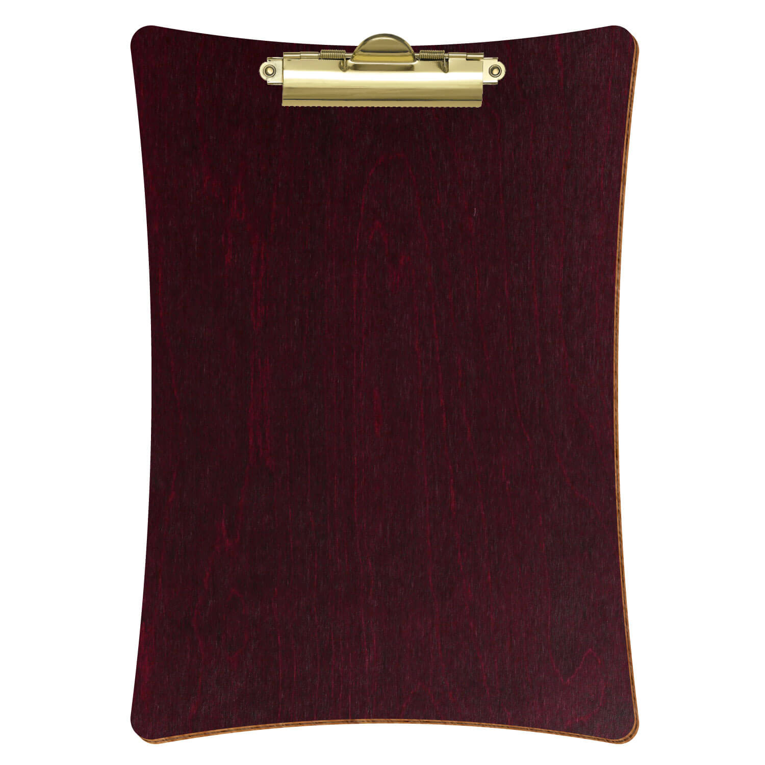 Bütic Holz-Klemmbrett konkav -violett- A4 hochkant mit goldener Zahnklemme