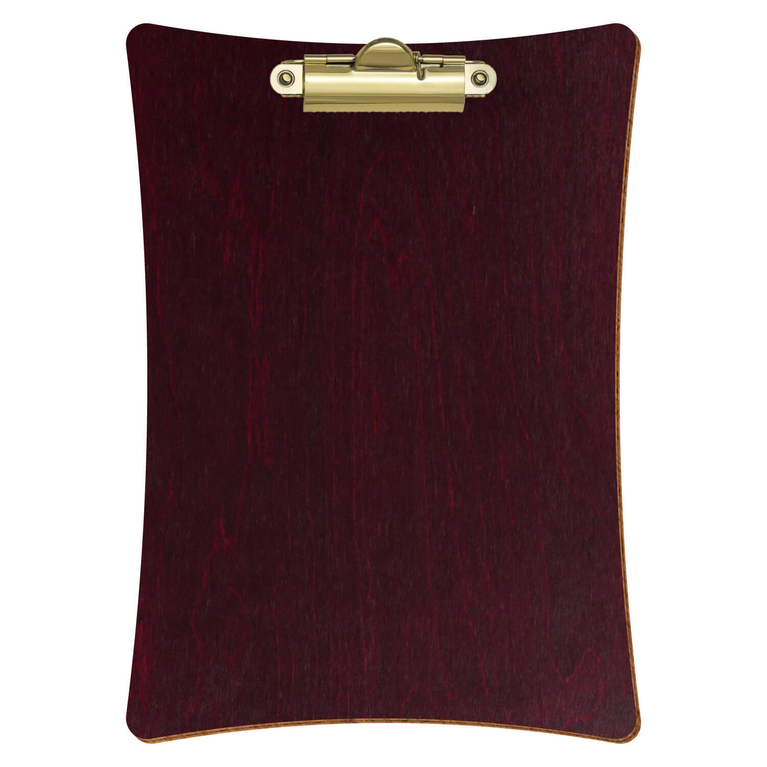 Bütic Holz-Klemmbrett konkav -violett- A5 hochkant mit goldener Zahnklemme