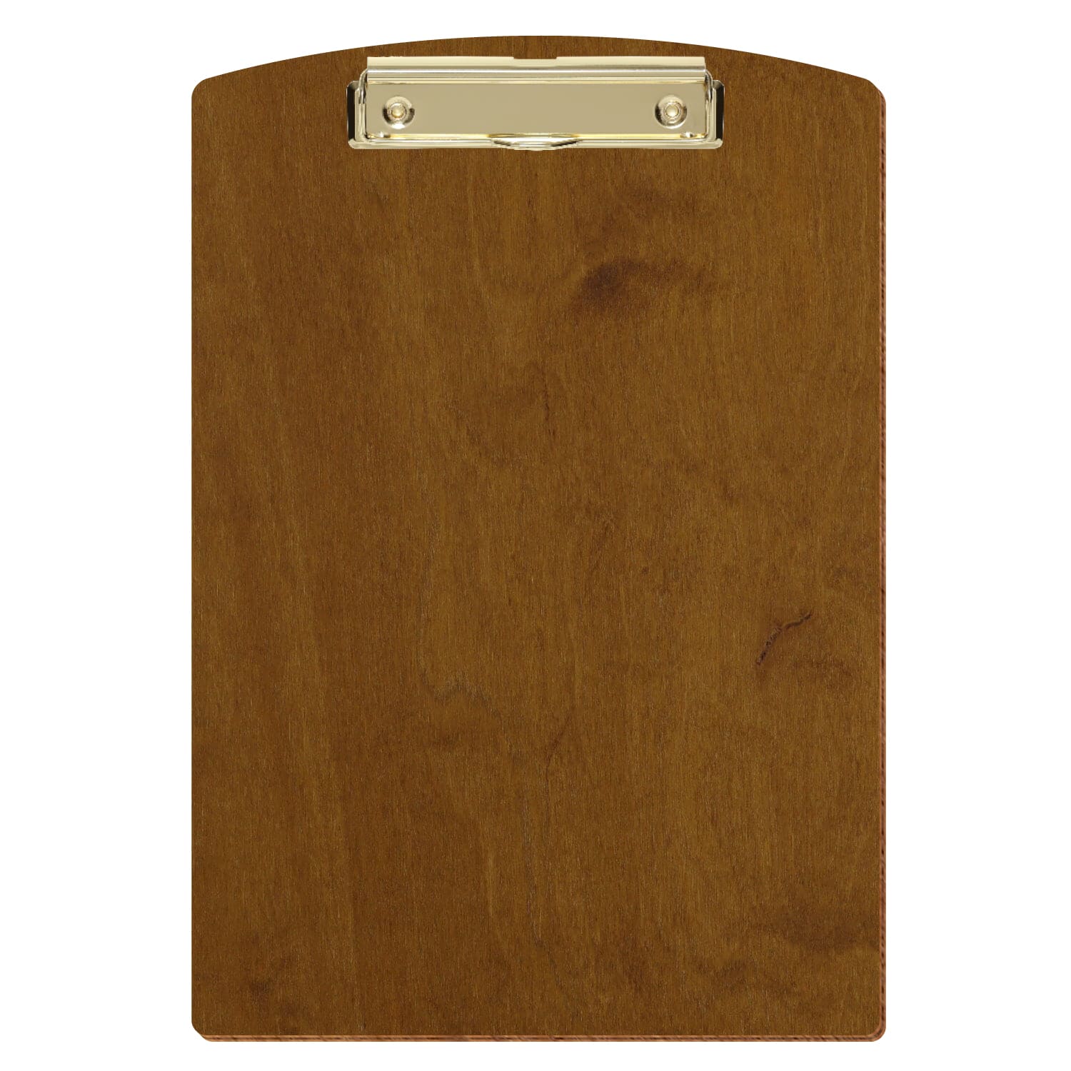 Klemmbrett Segmentform Teak A4 hochkant Bügelklemme gold