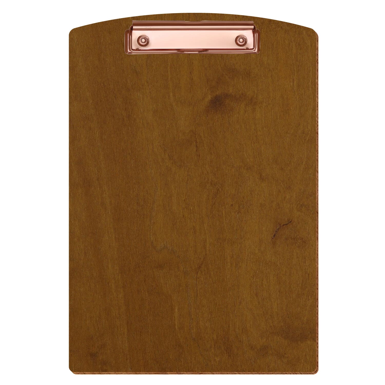 Klemmbrett Segmentform Teak A4 hochkant Bügelklemme roségold