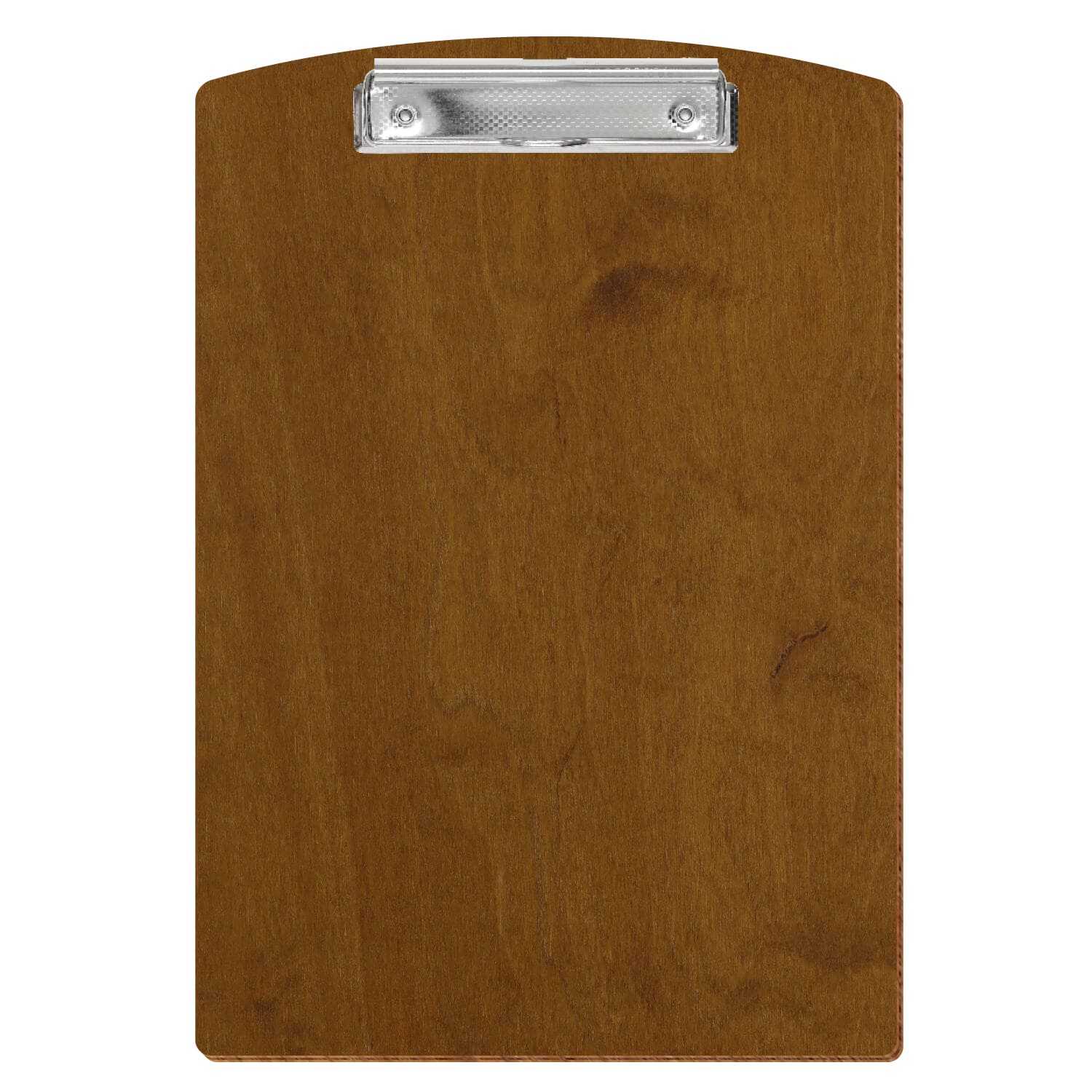 Klemmbrett Segmentform Teak A4 hochkant Bügelklemme silber carbon