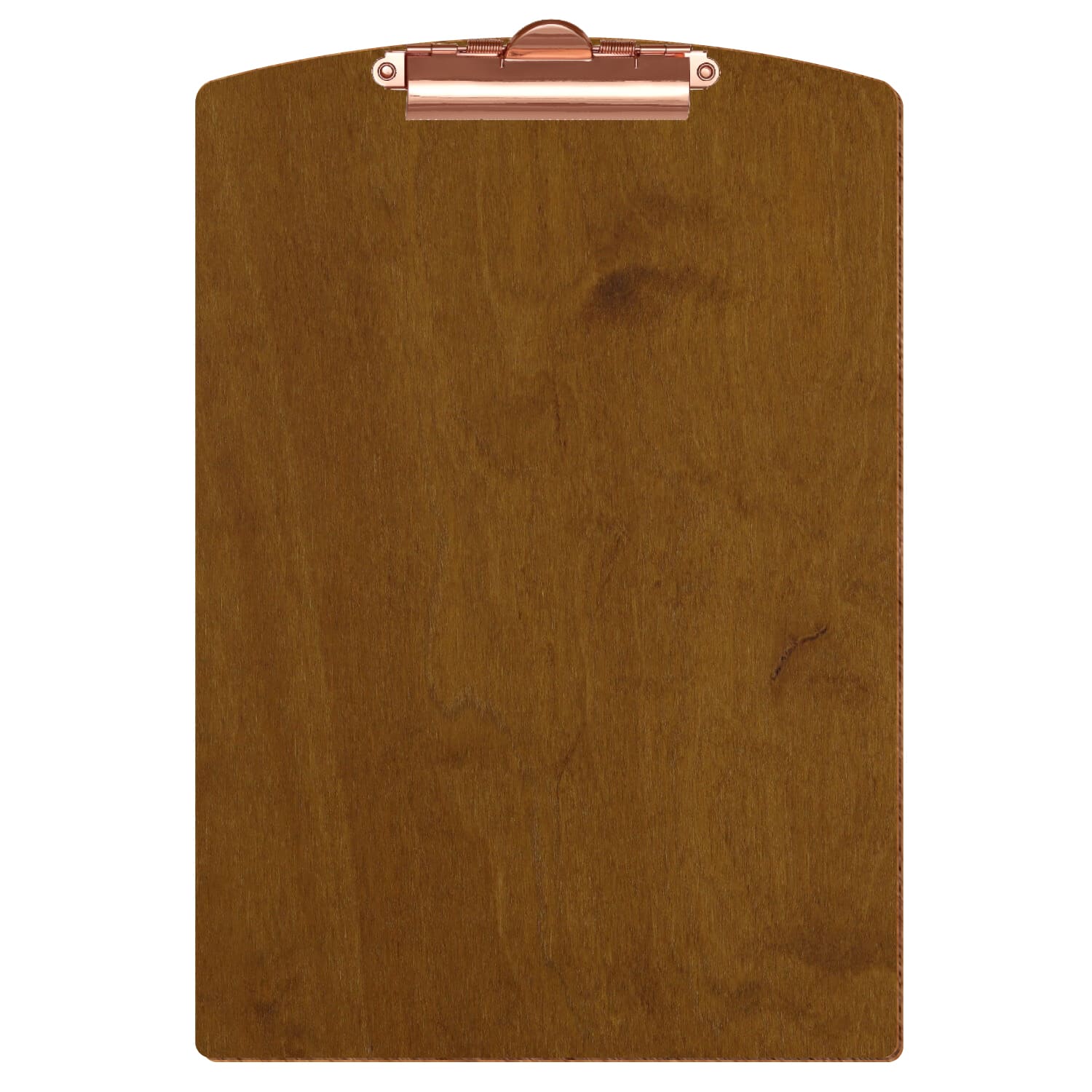 Klemmbrett Segmentform Teak A4 hochkant Zahnklemme roségold