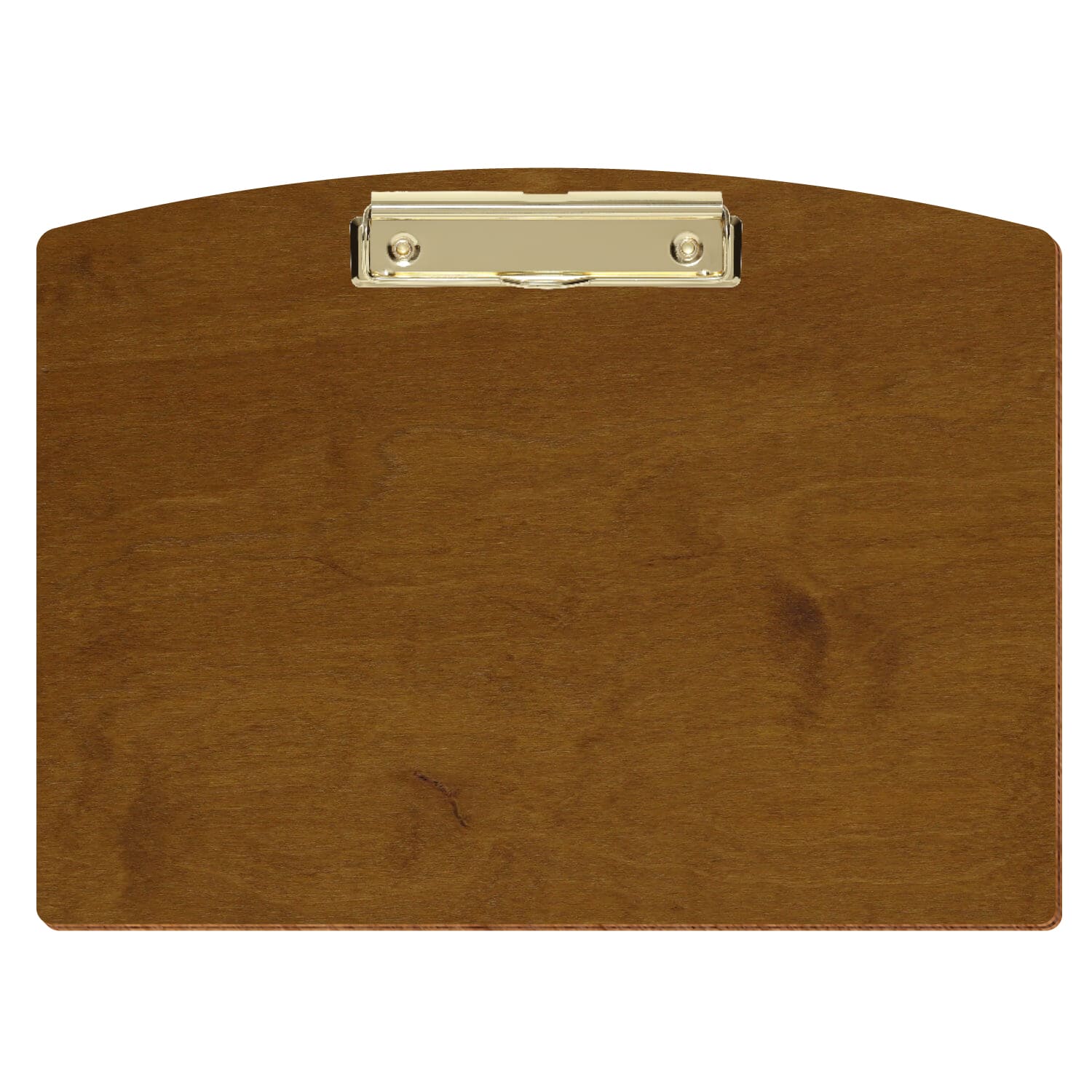 Klemmbrett Segmentform Teak A4 querkant Bügelklemme gold