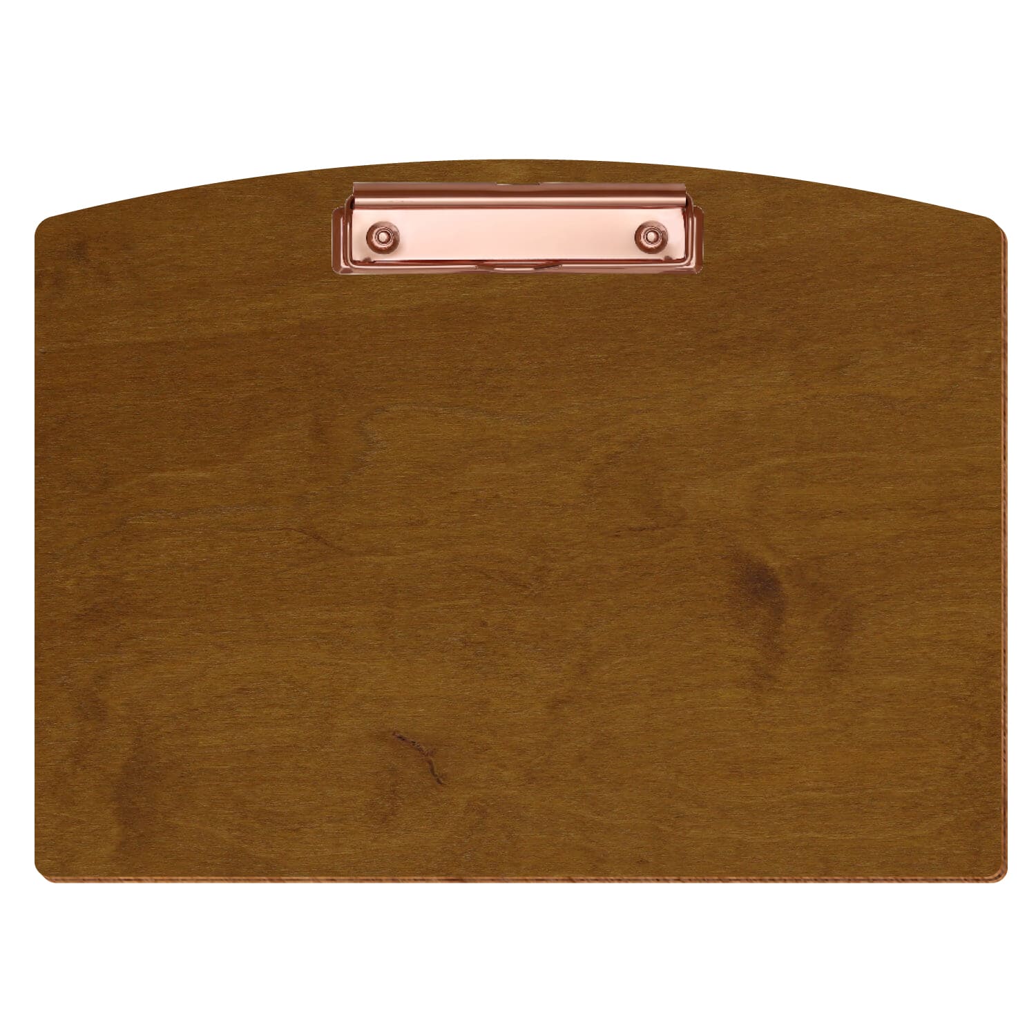 Klemmbrett Segmentform Teak A4 querkant Bügelklemme roségold