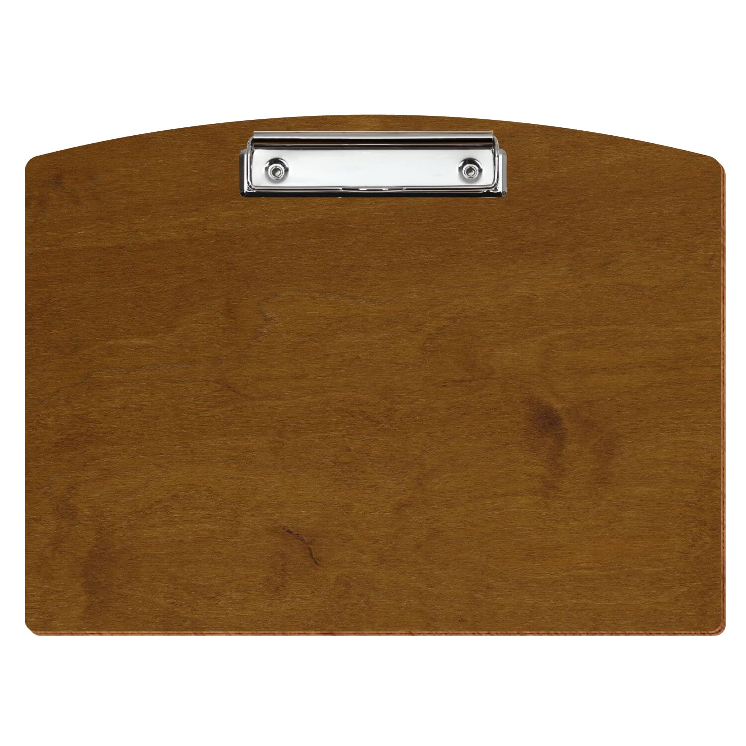 Klemmbrett Segmentform Teak A4 querkant Bügelklemme silber