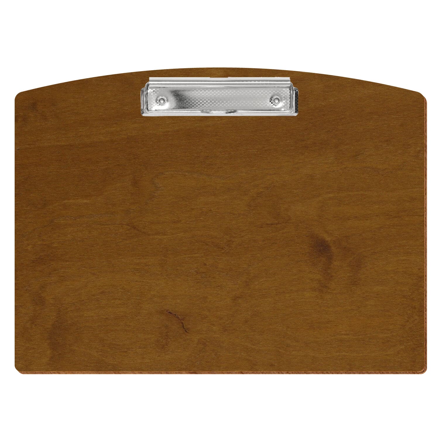 Klemmbrett Segmentform Teak A4 querkant Bügelklemme silber carbon