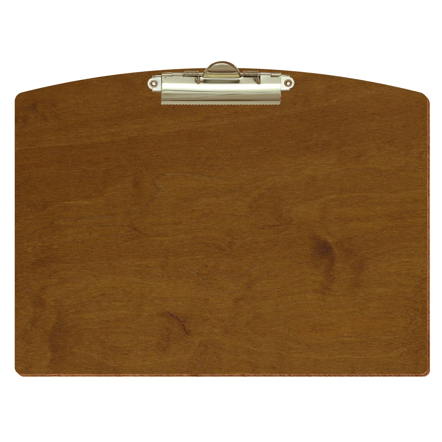 Klemmbrett Segmentform Teak A4 querkant Zahnklemme gold