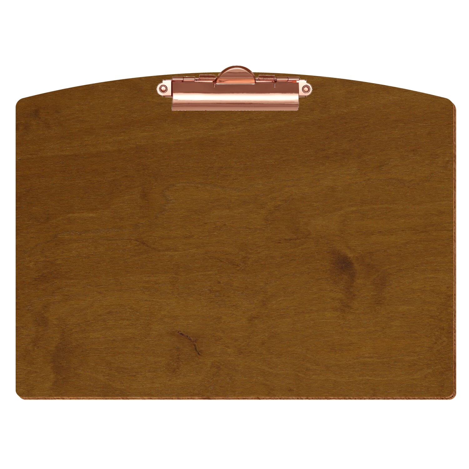 Klemmbrett Segmentform Teak A4 querkant Zahnklemme roségold