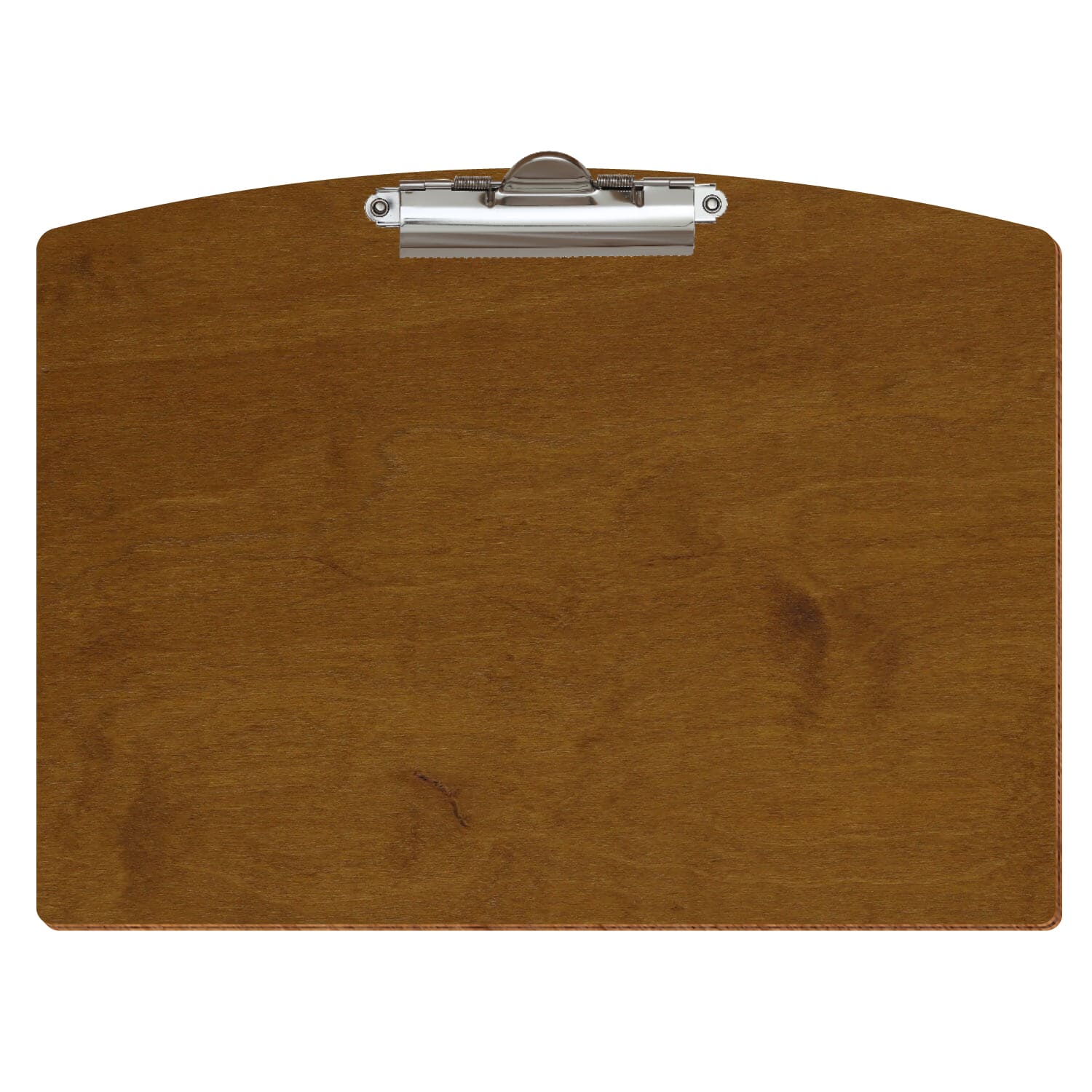 Klemmbrett Segmentform Teak A4 querkant Zahnklemme silber