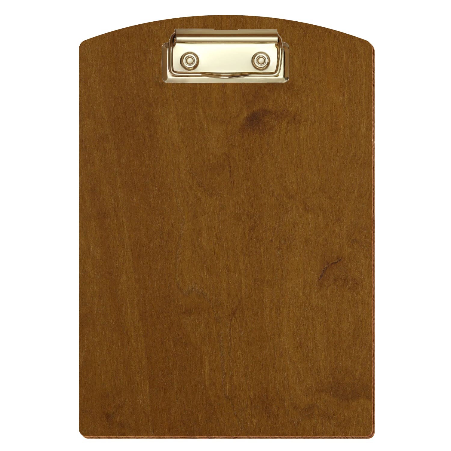 Klemmbrett Segmentform Teak A5 hochkant Bügelklemme gold