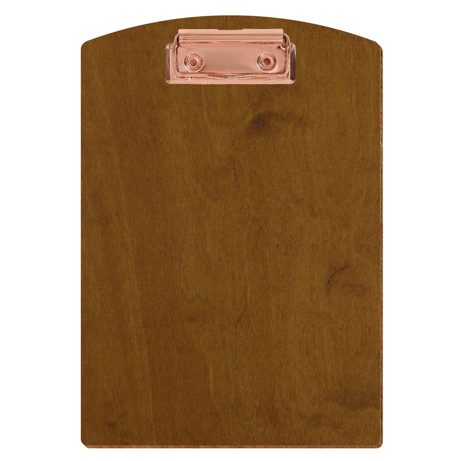 Klemmbrett Segmentform Teak A5 hochkant Bügelklemme roségold