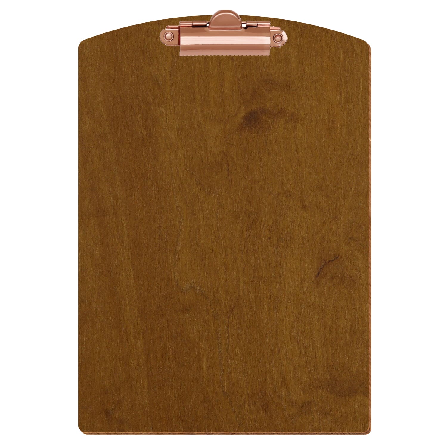 Klemmbrett Segmentform Teak A5 hochkant Zahnklemme roségold