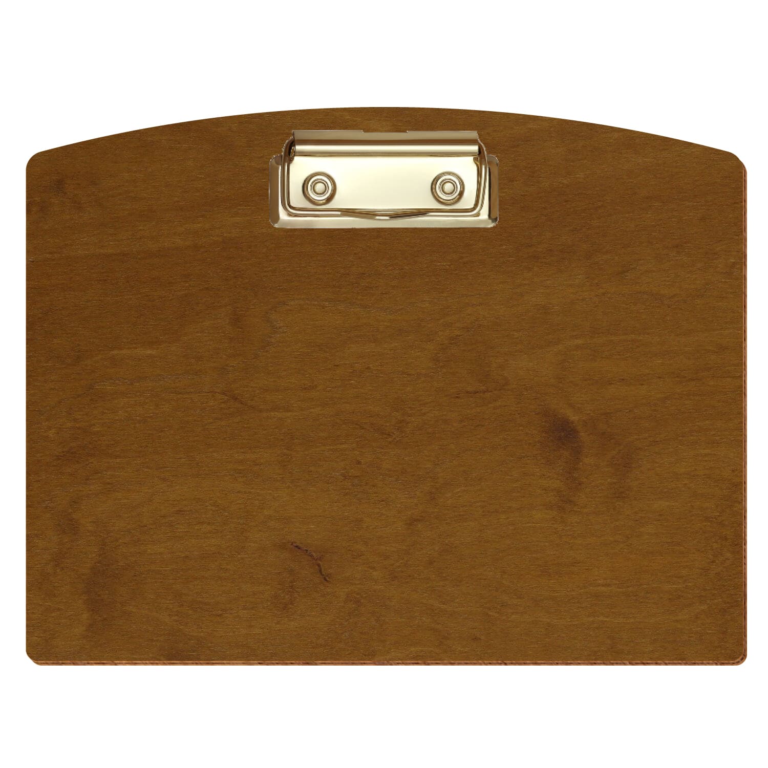 Klemmbrett Segmentform Teak A5 querkant Bügelklemme gold