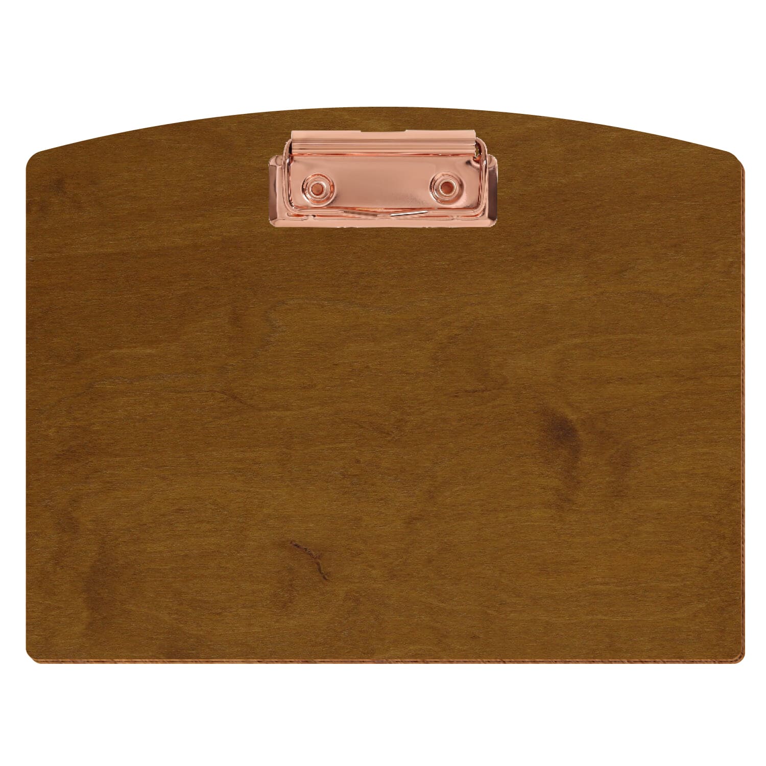 Klemmbrett Segmentform Teak A5 querkant Bügelklemme roségold