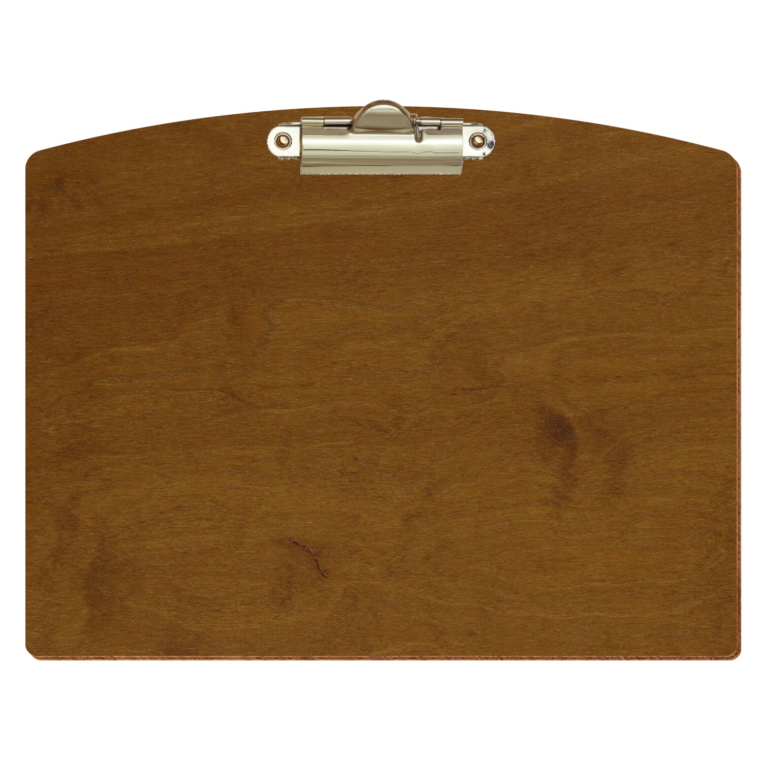 Klemmbrett Segmentform Teak A5 querkant Zahnklemme gold