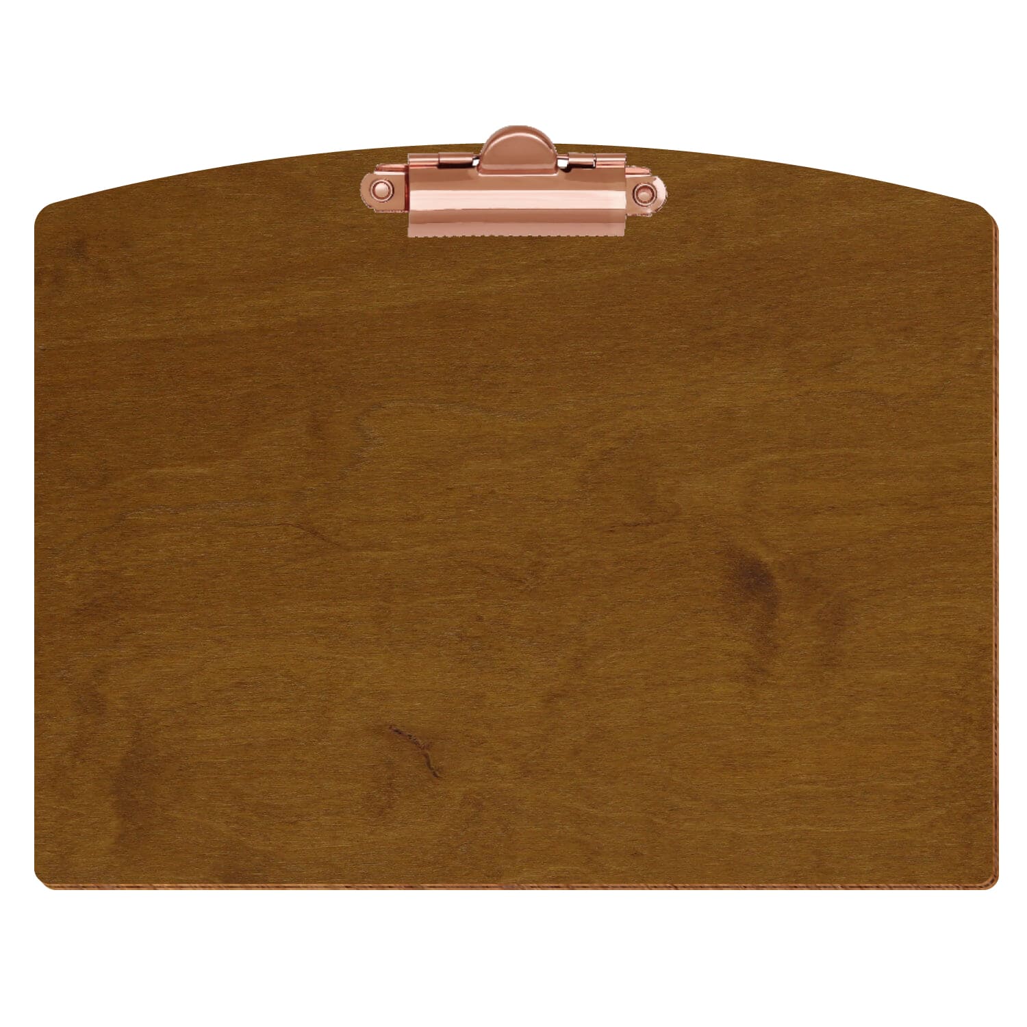 Klemmbrett Segmentform Teak A5 querkant Zahnklemme roségold