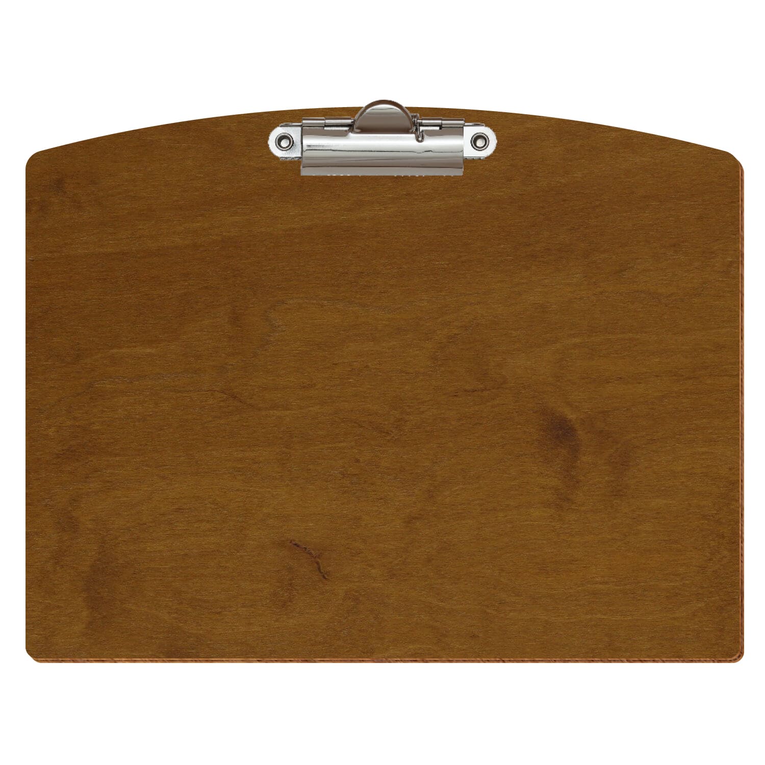 Klemmbrett Segmentform Teak A5 querkant Zahnklemme silber
