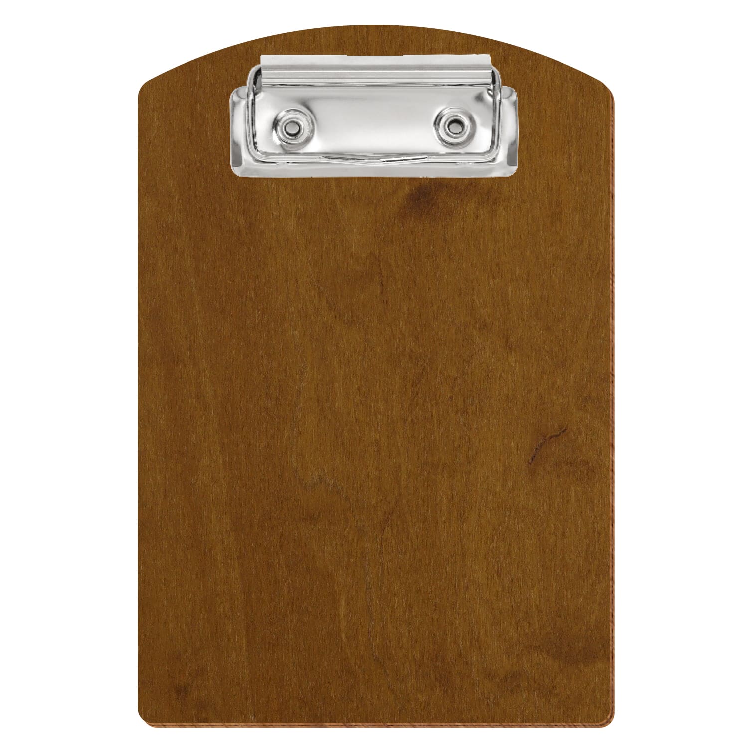 Klemmbrett Segmentform Teak A6 hochkant Bügelklemme silber