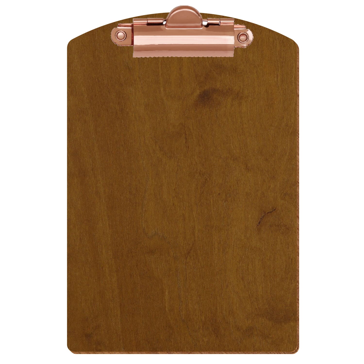 Klemmbrett Segmentform Teak A6 hochkant Zahnklemme roségold