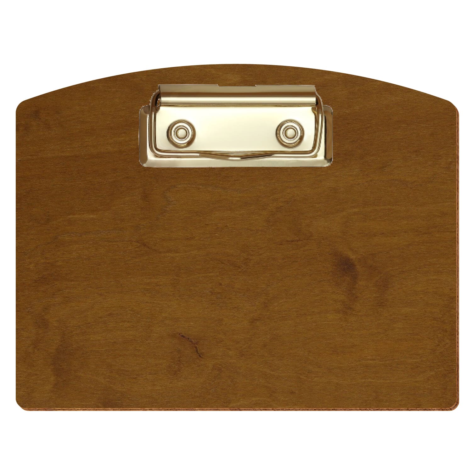 Klemmbrett Segmentform Teak A6 querkant Bügelklemme gold