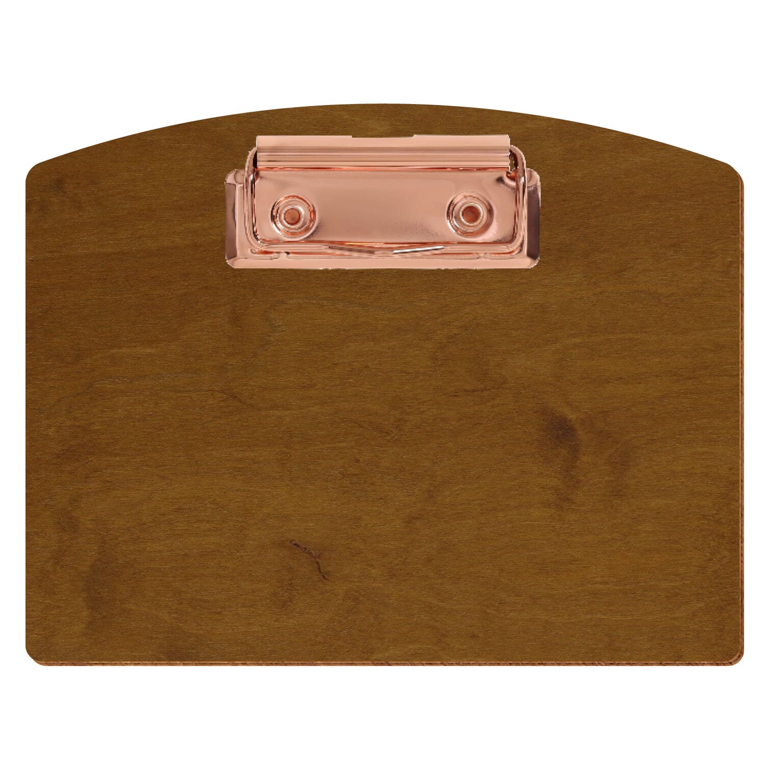 Klemmbrett Segmentform Teak A6 querkant Bügelklemme roségold