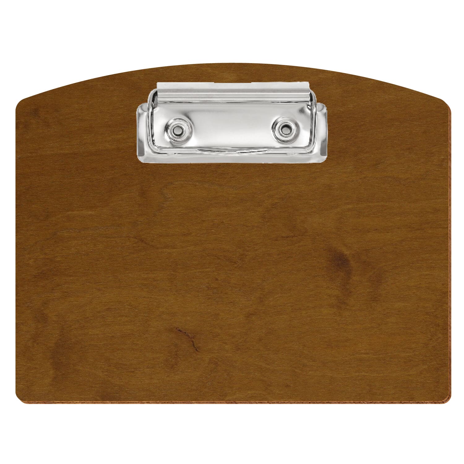 Klemmbrett Segmentform Teak A6 querkant Bügelklemme silber