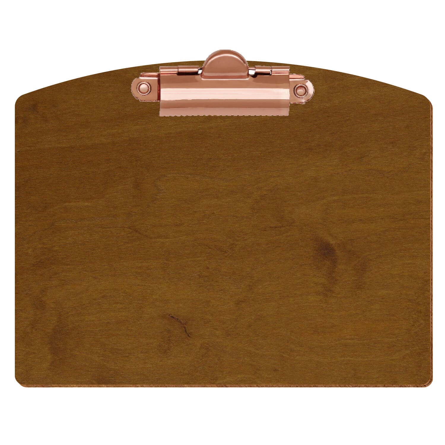 Klemmbrett Segmentform Teak A6 querkant Zahnklemme roségold