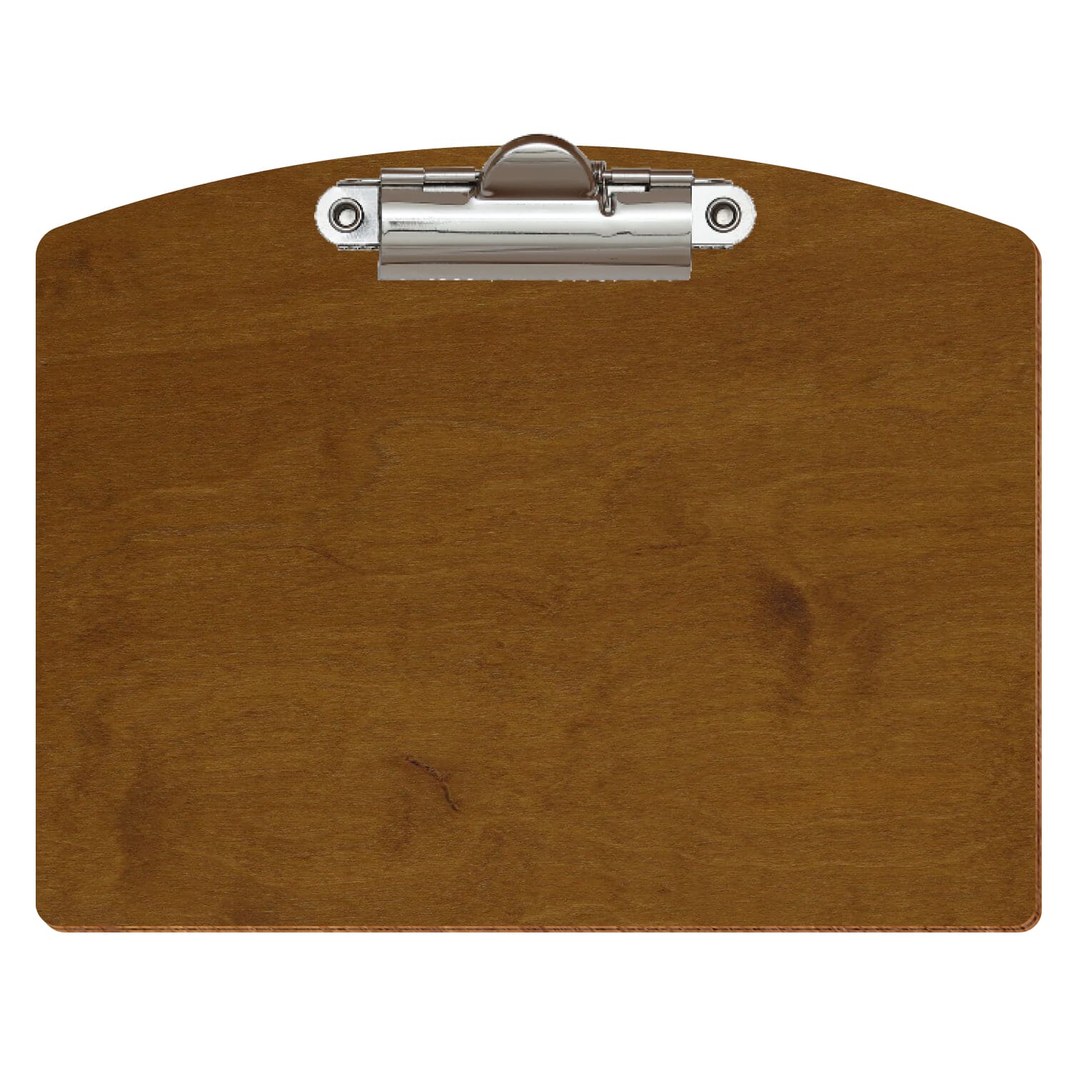 Klemmbrett Segmentform Teak A6 querkant Zahnklemme silber
