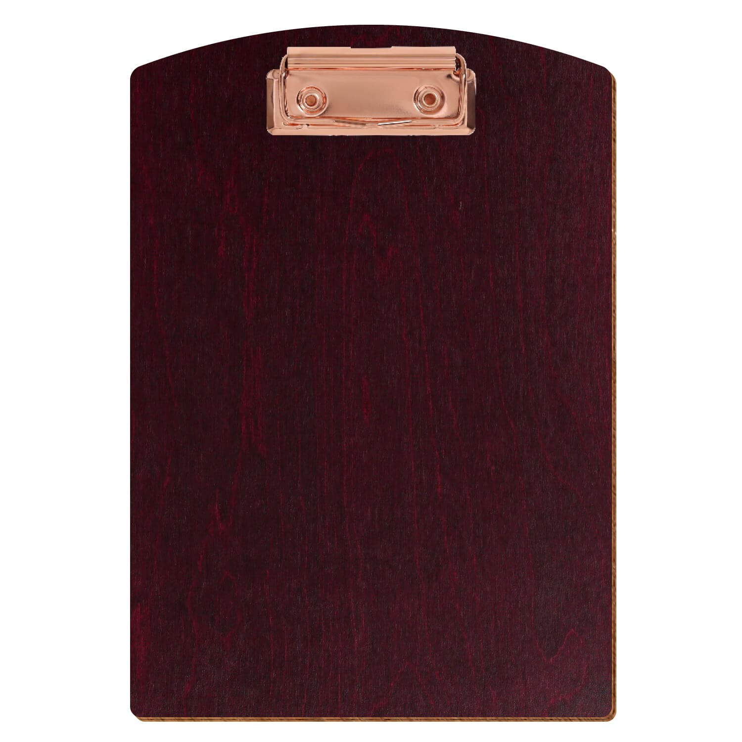 Klemmbrett Segmentform Violett A5 hochkant Bügelklemme roségold