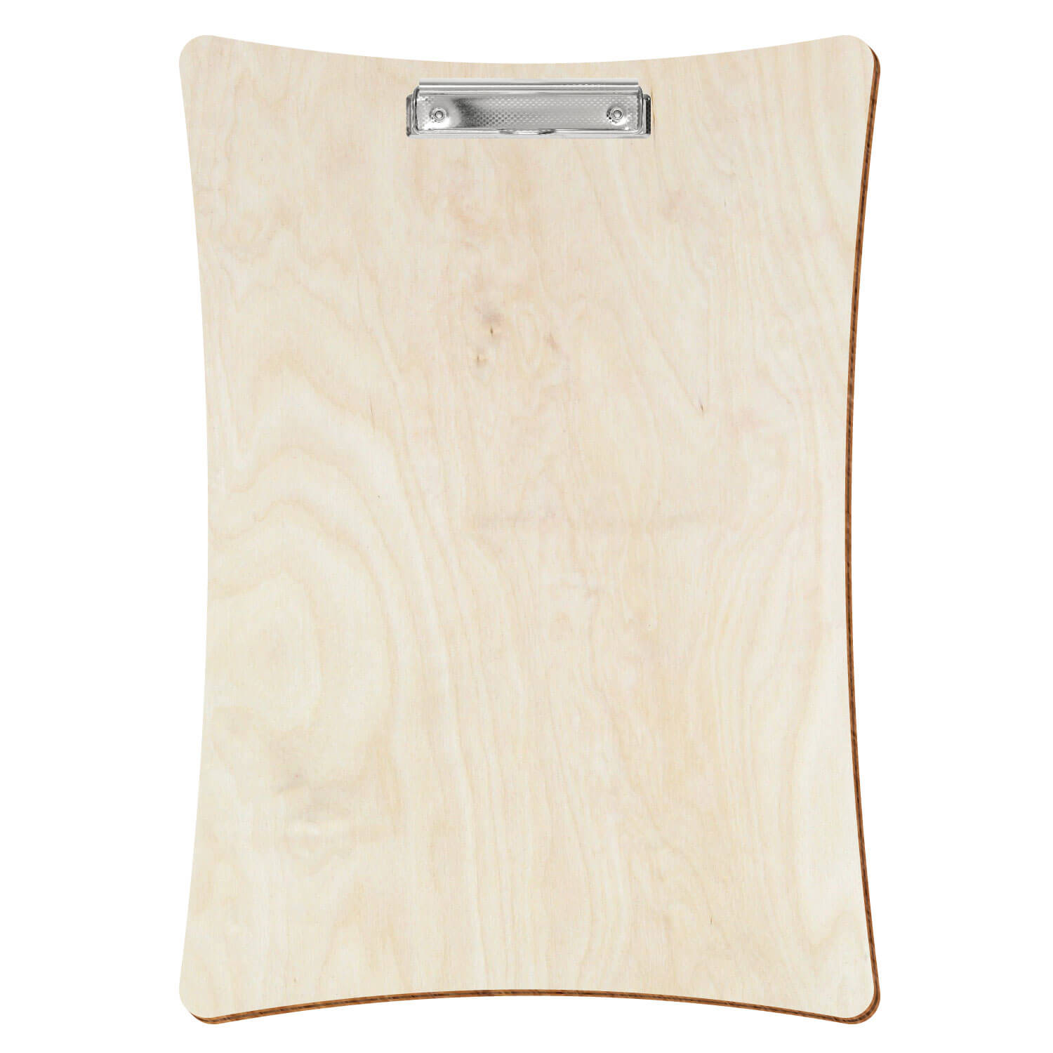 Bütic Holz-Klemmbrett konkav -naturfarben- A3 hochkant mit carbon-silberner Bügelklemme