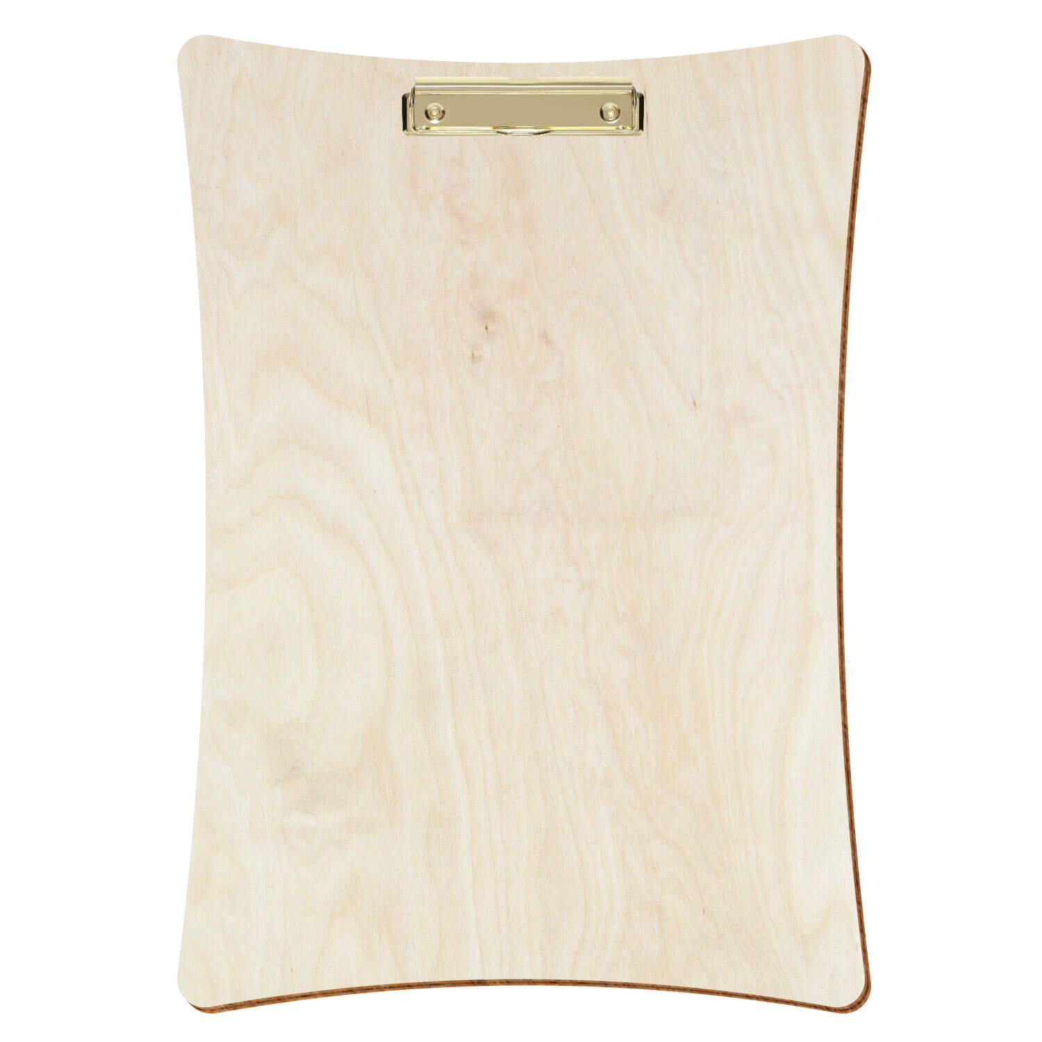 Bütic Holz-Klemmbrett konkav -naturfarben- A3 hochkant mit goldener Bügelklemme