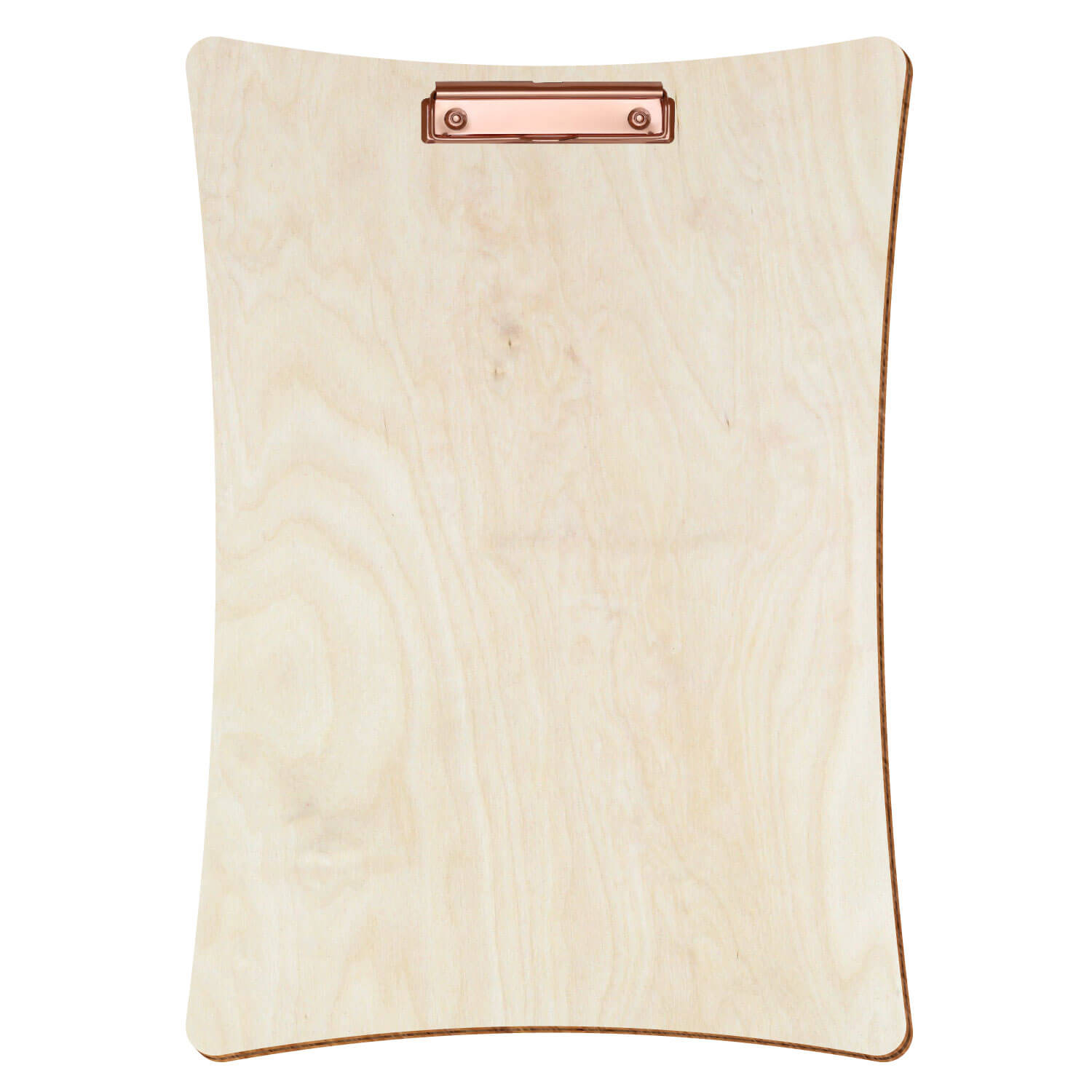 Bütic Holz-Klemmbrett konkav -naturfarben- A3 hochkant mit roségoldener Bügelklemme