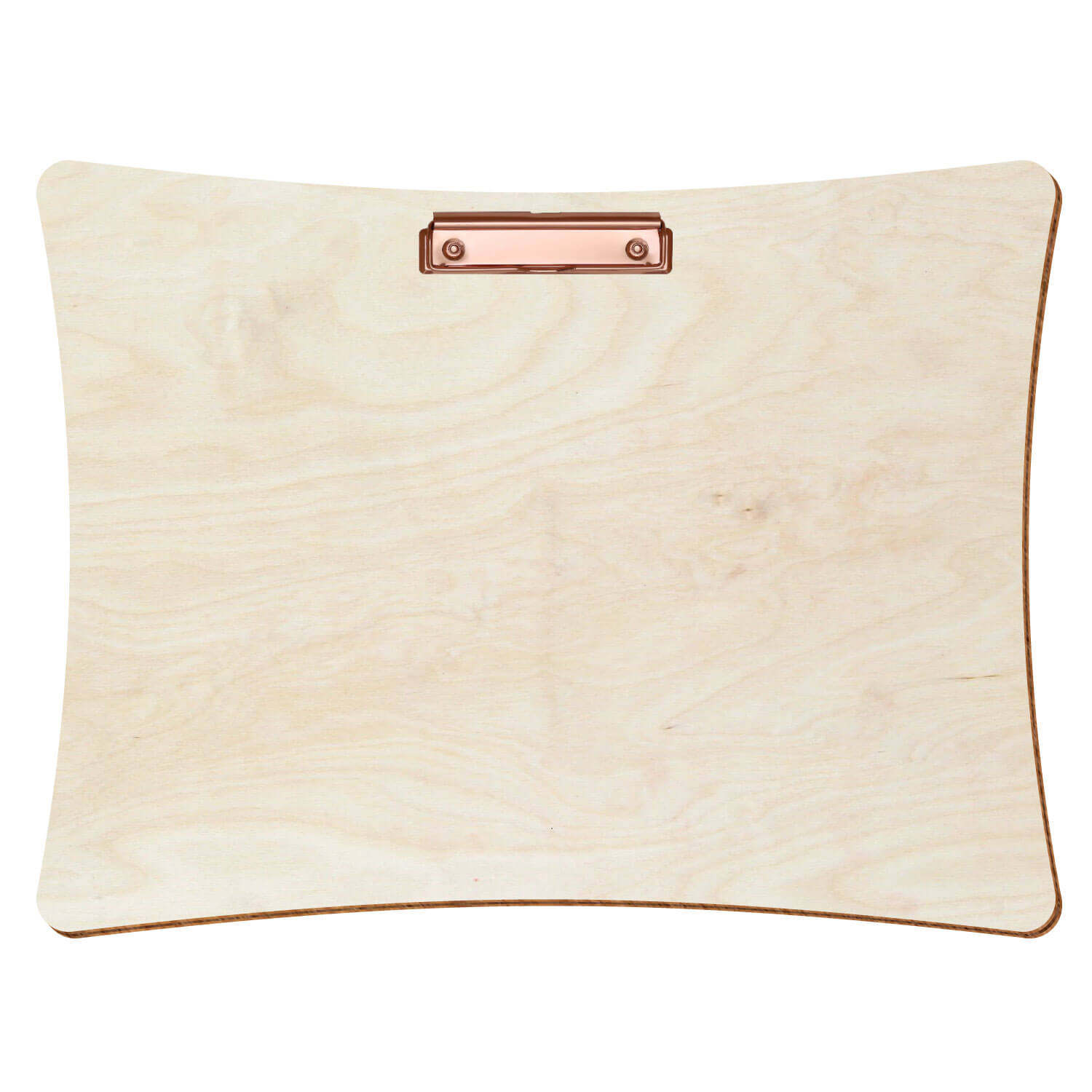 Bütic Holz-Klemmbrett konkav -naturfarben- A3 querkant mit roségoldener Bügelklemme