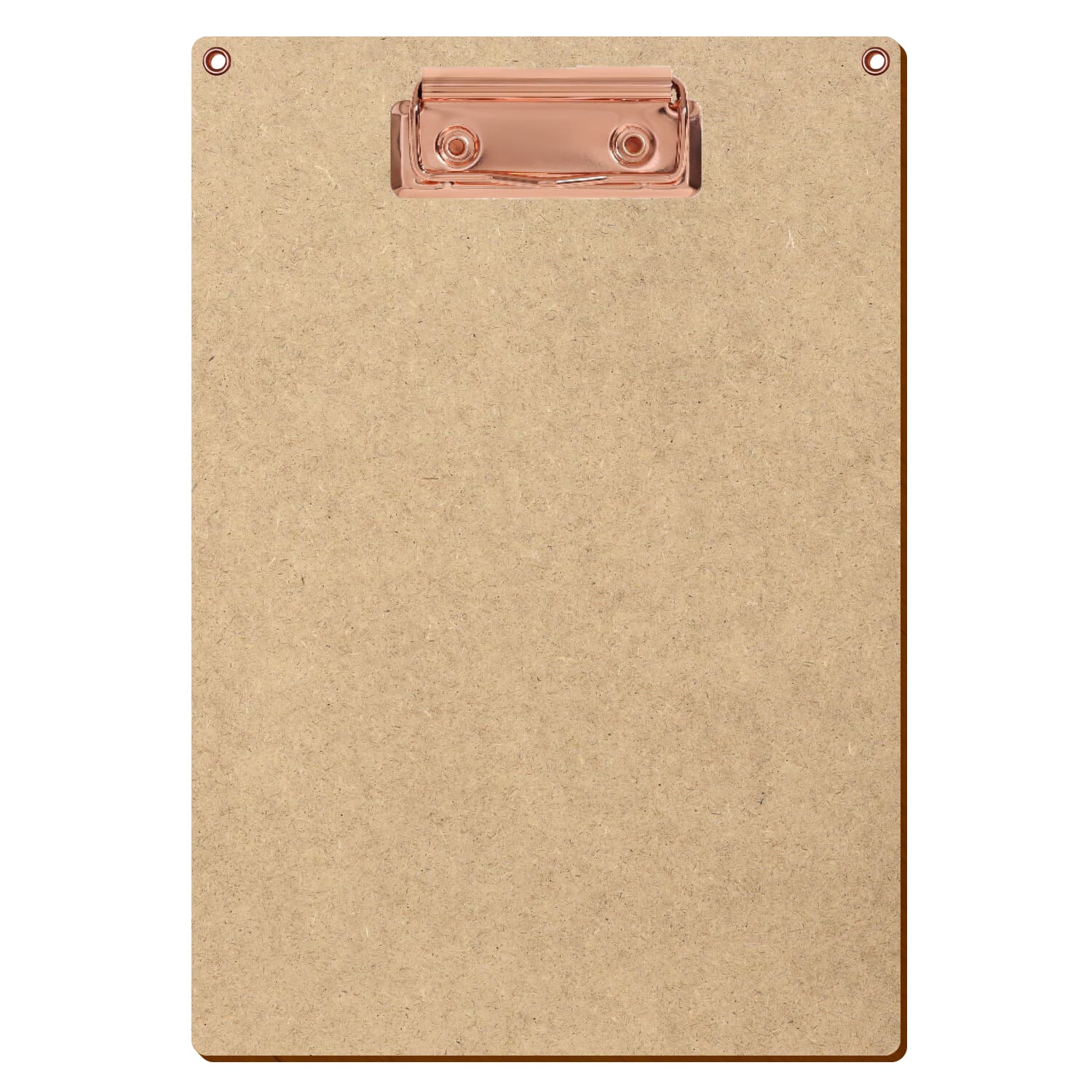 Klemmbrett Standardform mit 2 Ösen HDF A5 hochkant Bügelklemme roségold