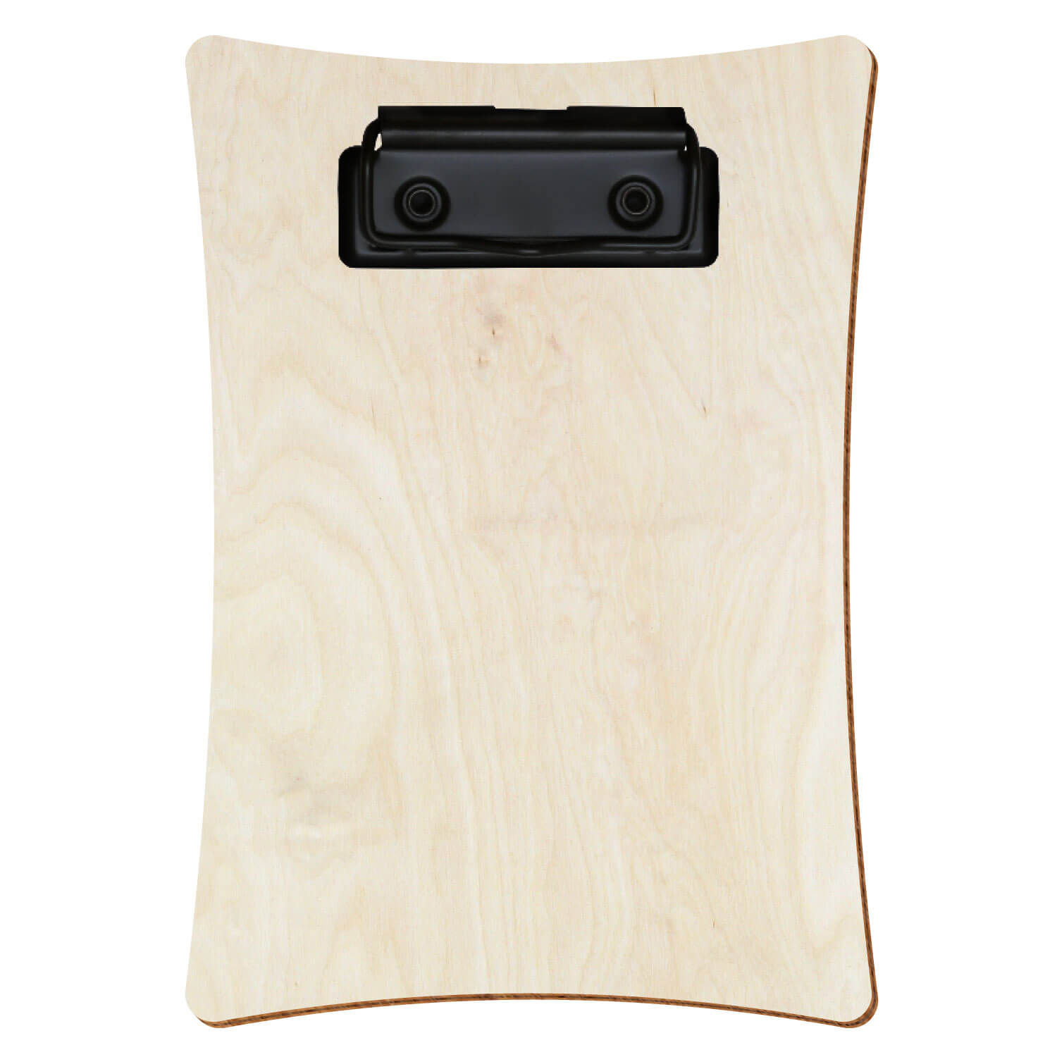 Bütic Holz-Klemmbrett konkav -naturfarben- A6 hochkant mit schwarzer Bügelklemme