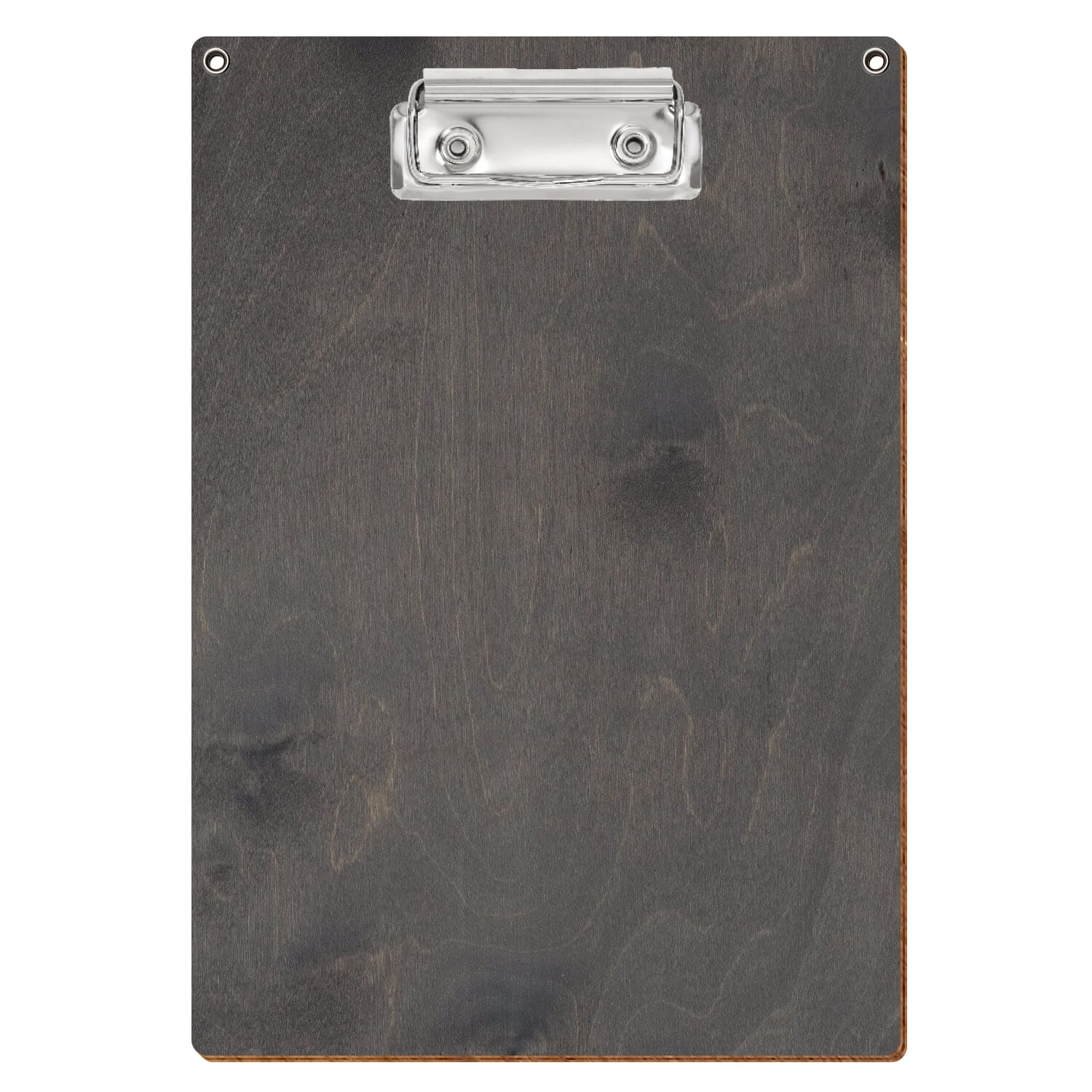 Klemmbrett Standardform Grau mit 2 Ösen A5 hochkant Bügelklemme silber
