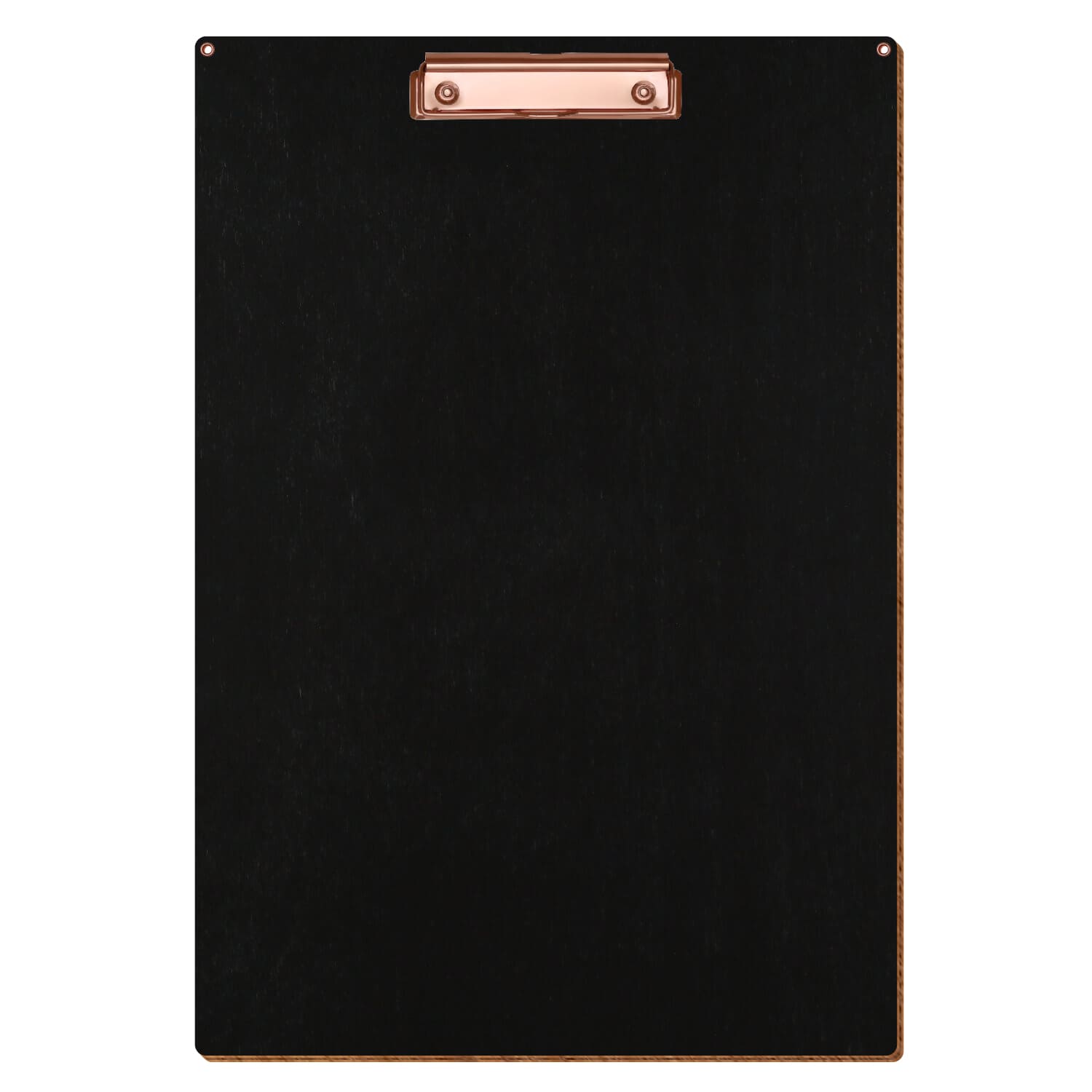 Klemmbrett Standardform Schwarz mit 2 Ösen A3 hochkant Bügelklemme roségold