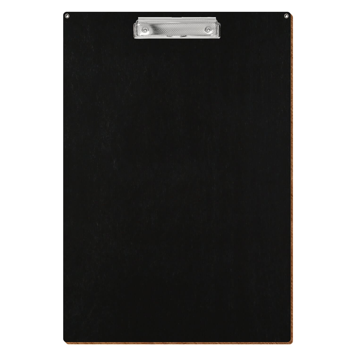 Klemmbrett Standardform Schwarz mit 2 Ösen A3 hochkant Bügelklemme silber carbon