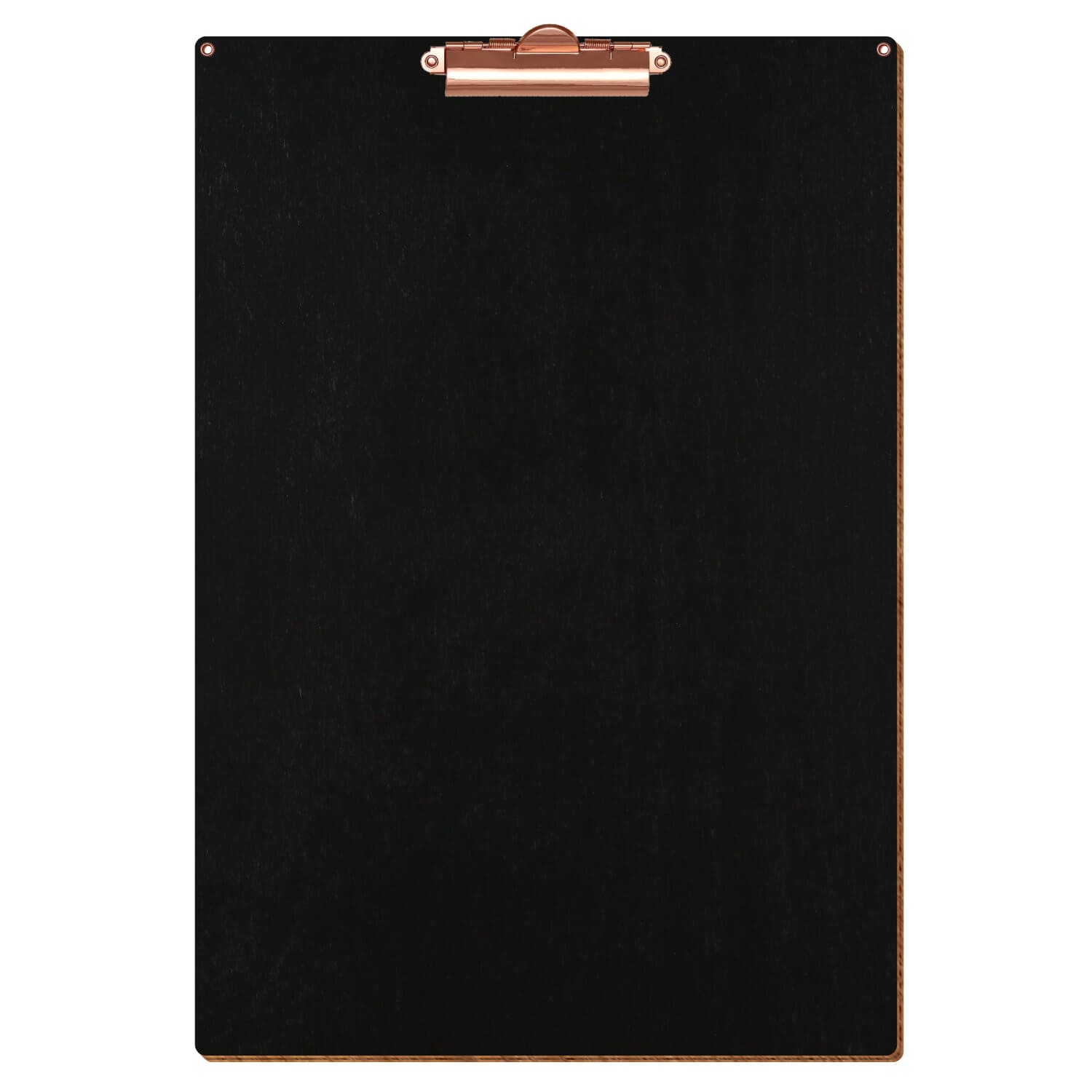 Klemmbrett Standardform Schwarz mit 2 Ösen A3 hochkant Zahnklemme roségold