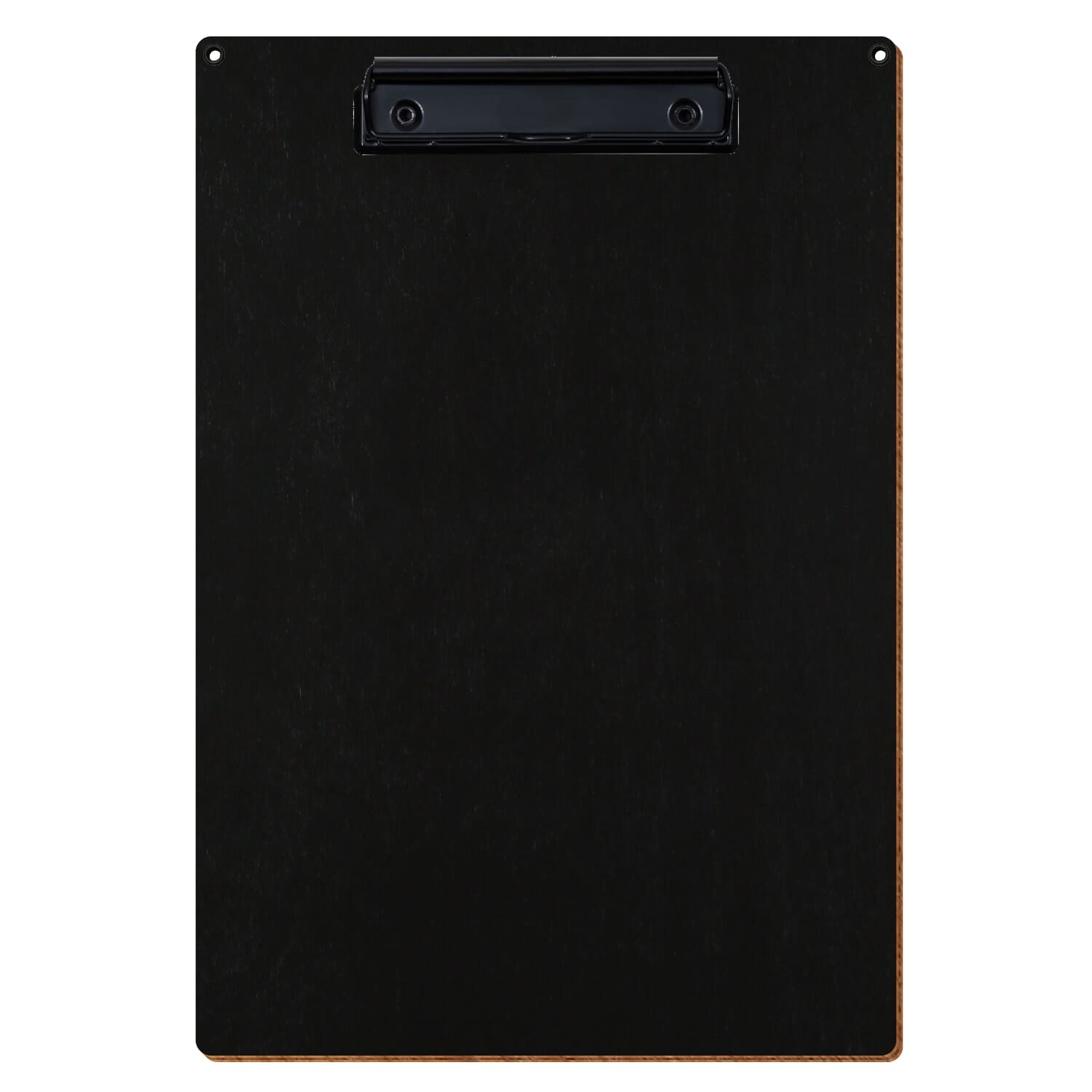Klemmbrett Standardform Schwarz mit 2 Ösen A4 hochkant Bügelklemme schwarz