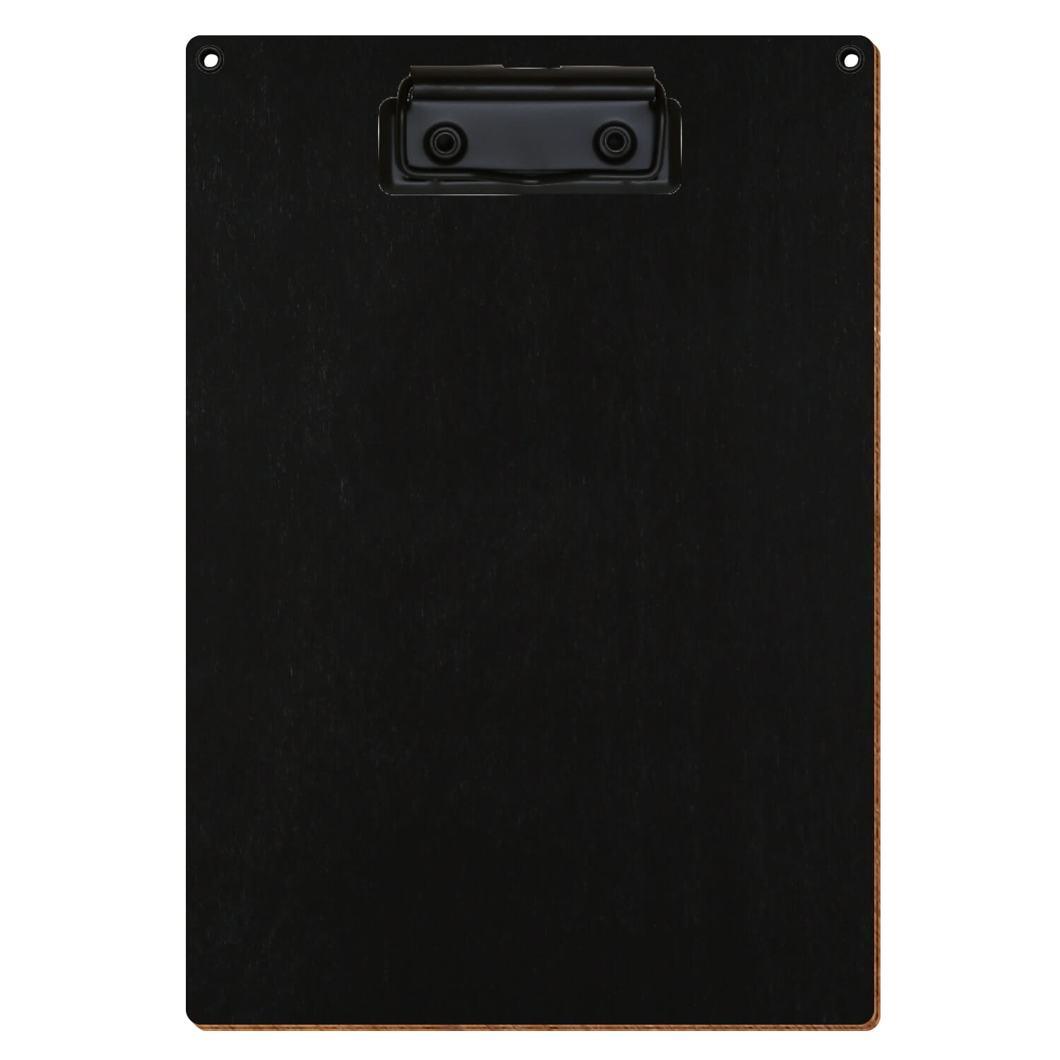 Klemmbrett Standardform Schwarz mit 2 Ösen A5 hochkant Bügelklemme schwarz