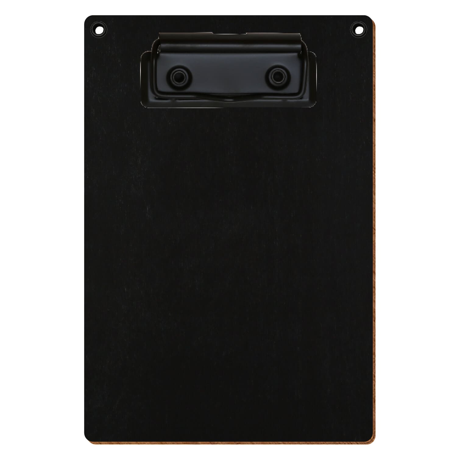 Klemmbrett Standardform Schwarz mit 2 Ösen A6 hochkant Bügelklemme schwarz