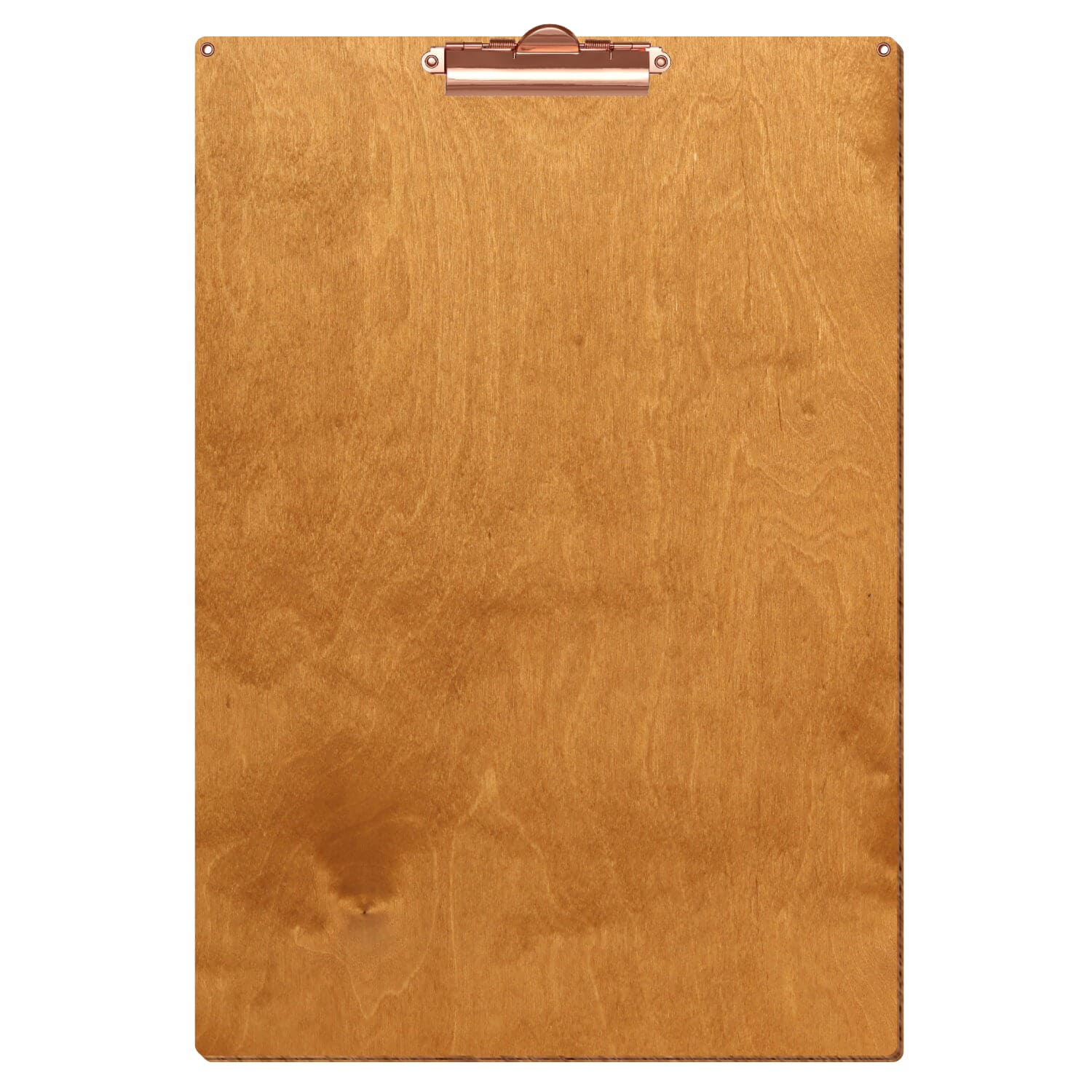 Klemmbrett Standardform Birnbaum mit 2 Ösen A3 hochkant Zahnklemme roségold
