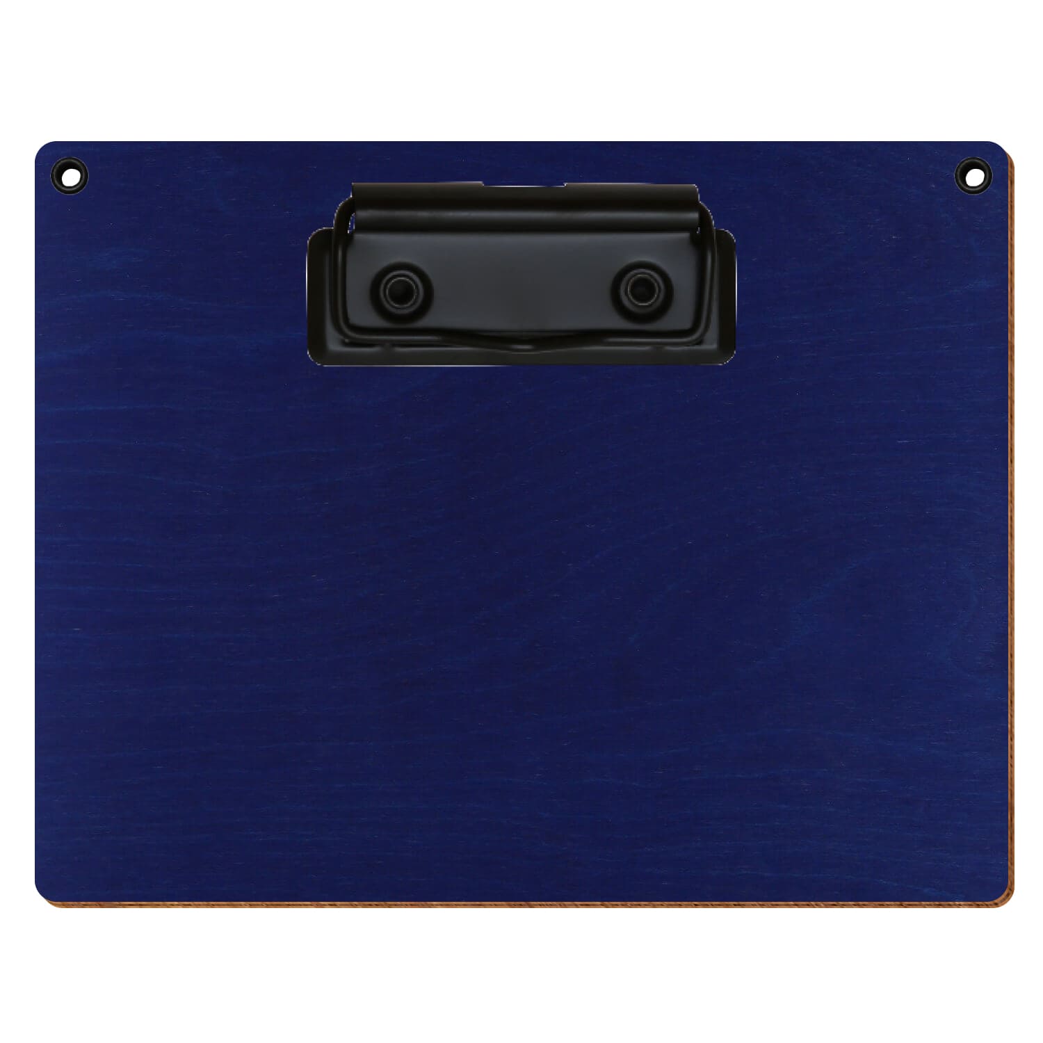 Klemmbrett Standardform Dunkelblau mit 2 Ösen A6 querkant Bügelklemme schwarz