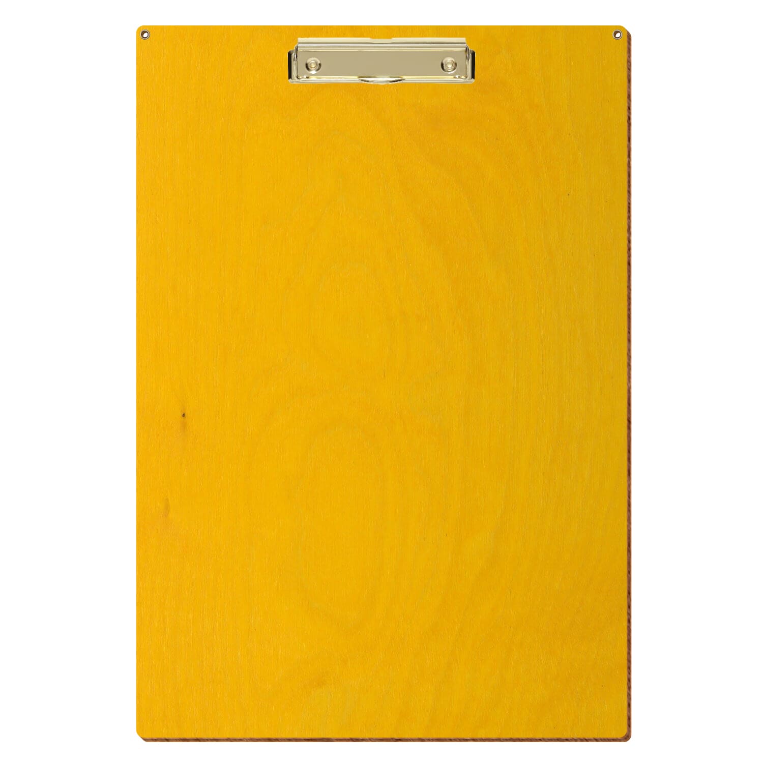 Klemmbrett Standardform Gelb mit 2 Ösen A3 hochkant Bügelklemme gold