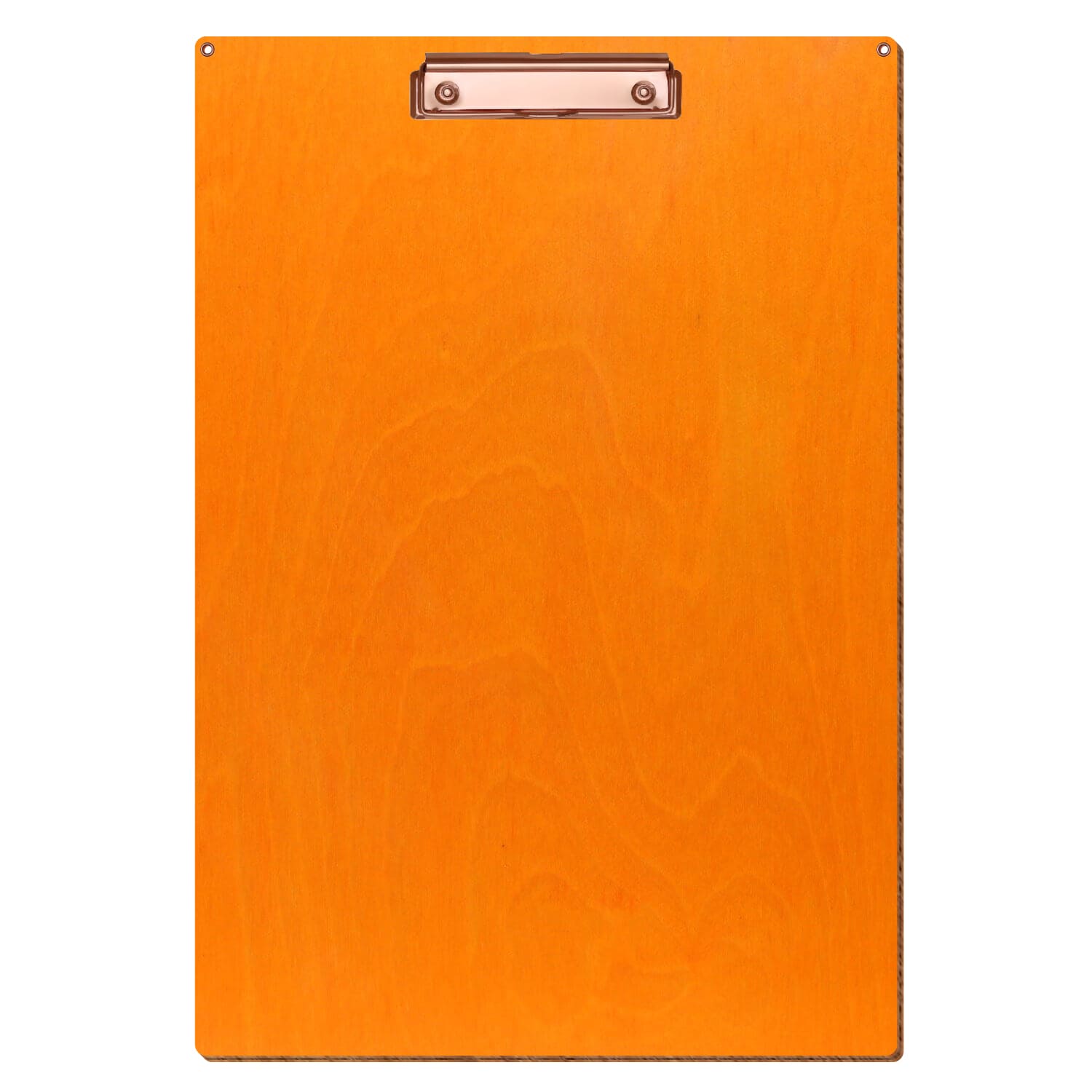Klemmbrett Standardform Orange mit 2 Ösen A3 hochkant Bügelklemme roségold